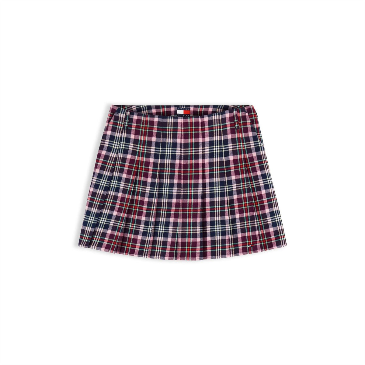 Tommy Jeans Tartan Pleated Mini Skirt