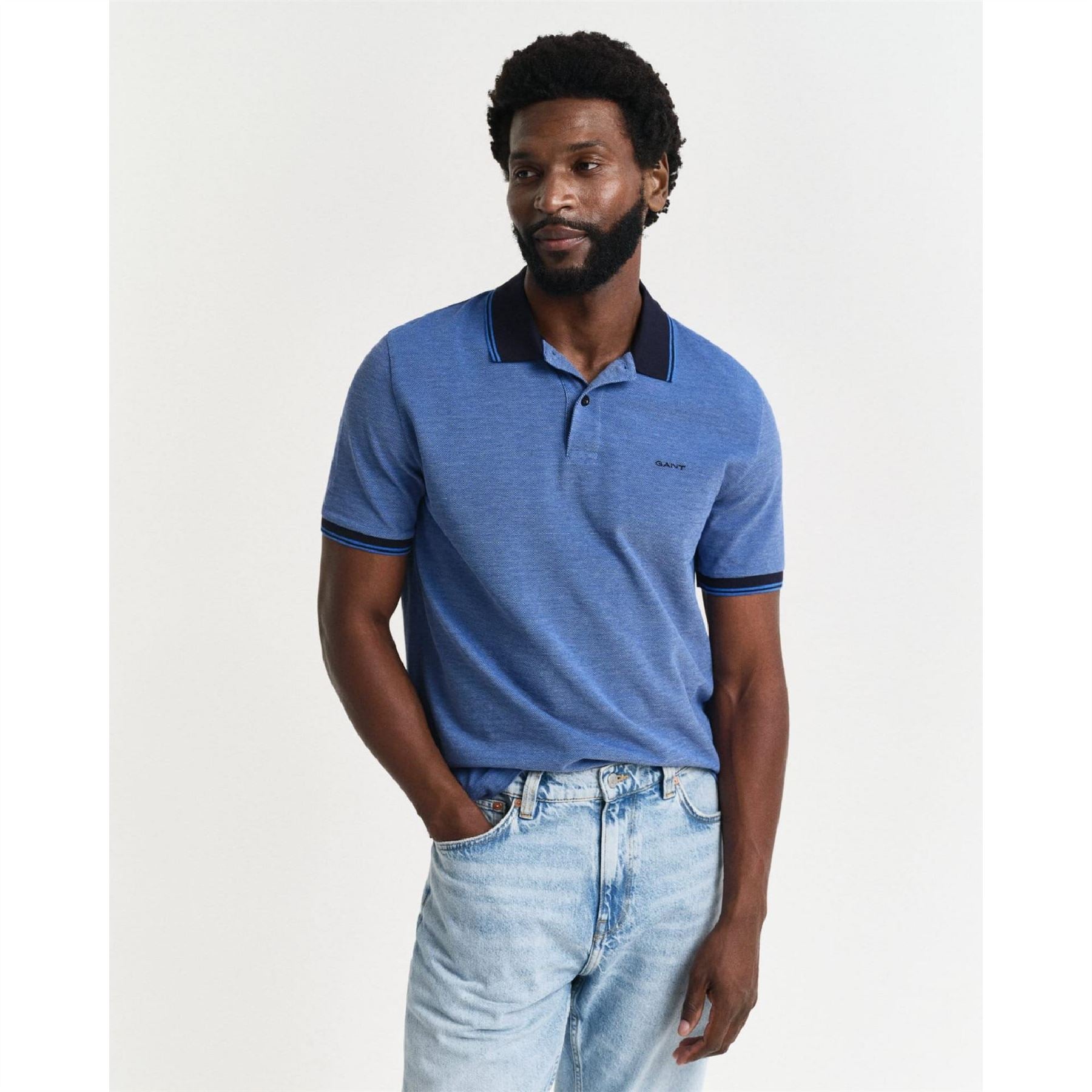 Gant Contrast Collar Piqué Polo Shirt