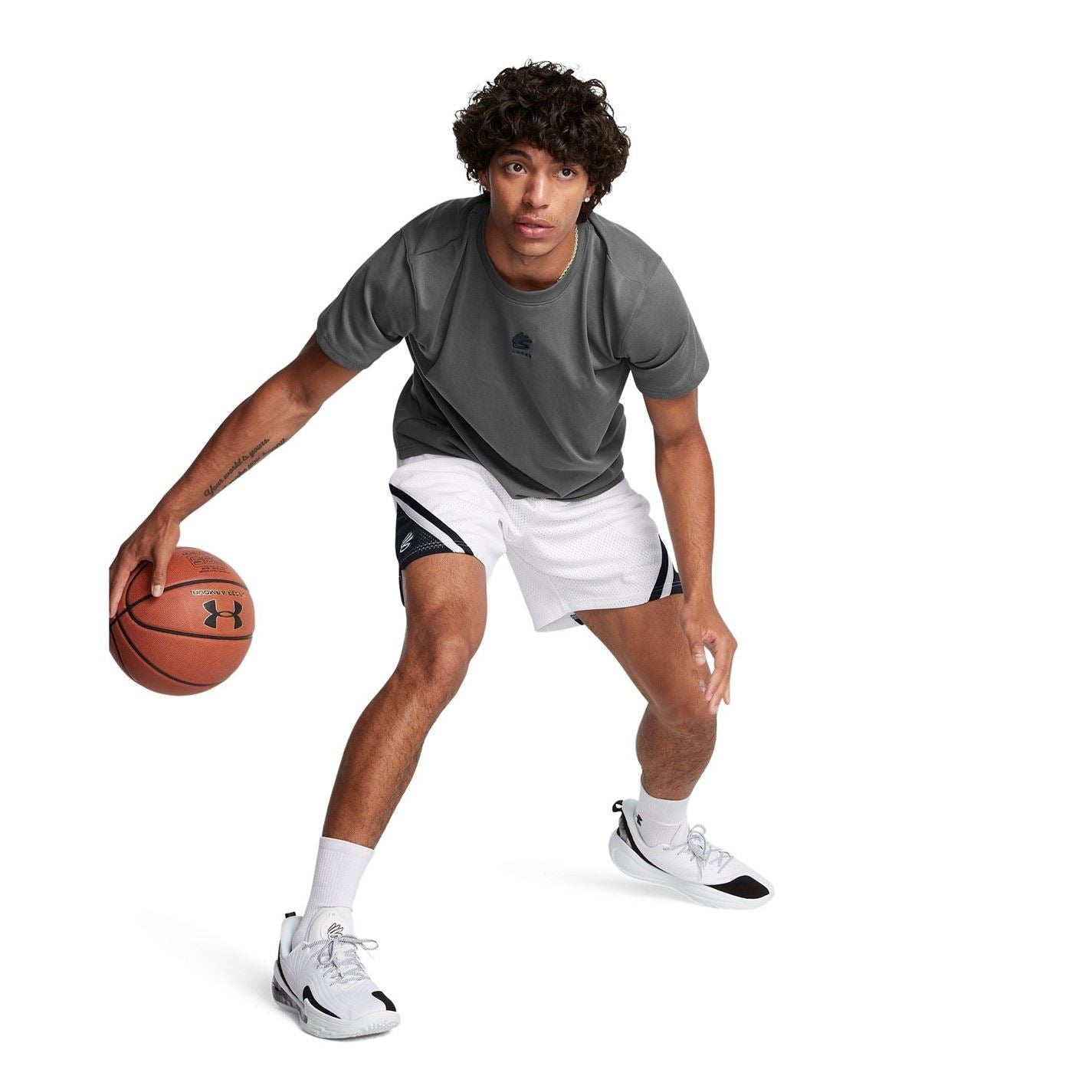 Under Armour Mens Curry Logo Heavyweight T-Shirt