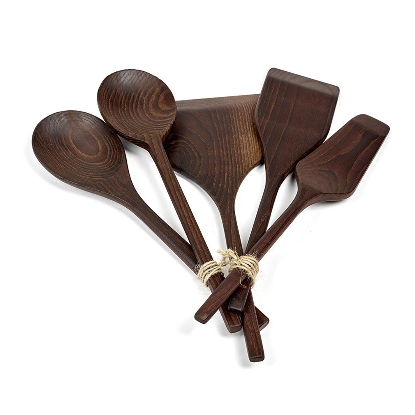 Serax Pascale Naessens Pure Wood Kitchen Utensils   Set Of 5