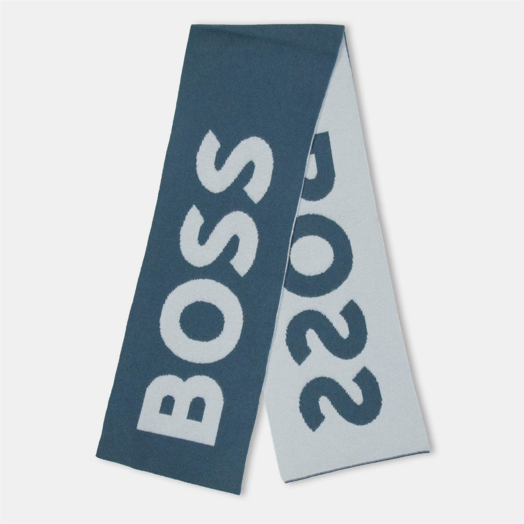 Boss Oblong Knit Scarf with Logo