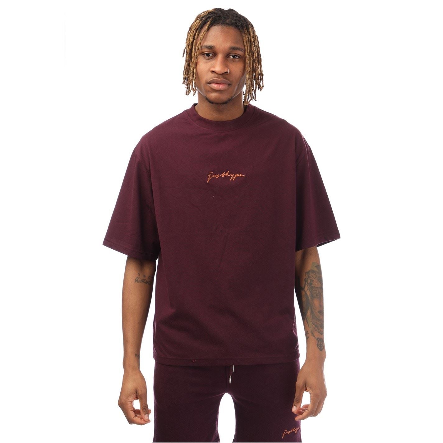 Hype Oversize Fit Signature Print T-Shirt