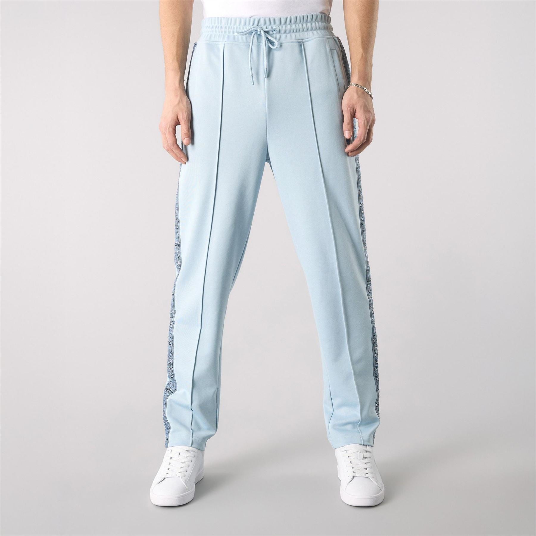 Pretty Green Paisley Patterned Straight Leg Track Pants
