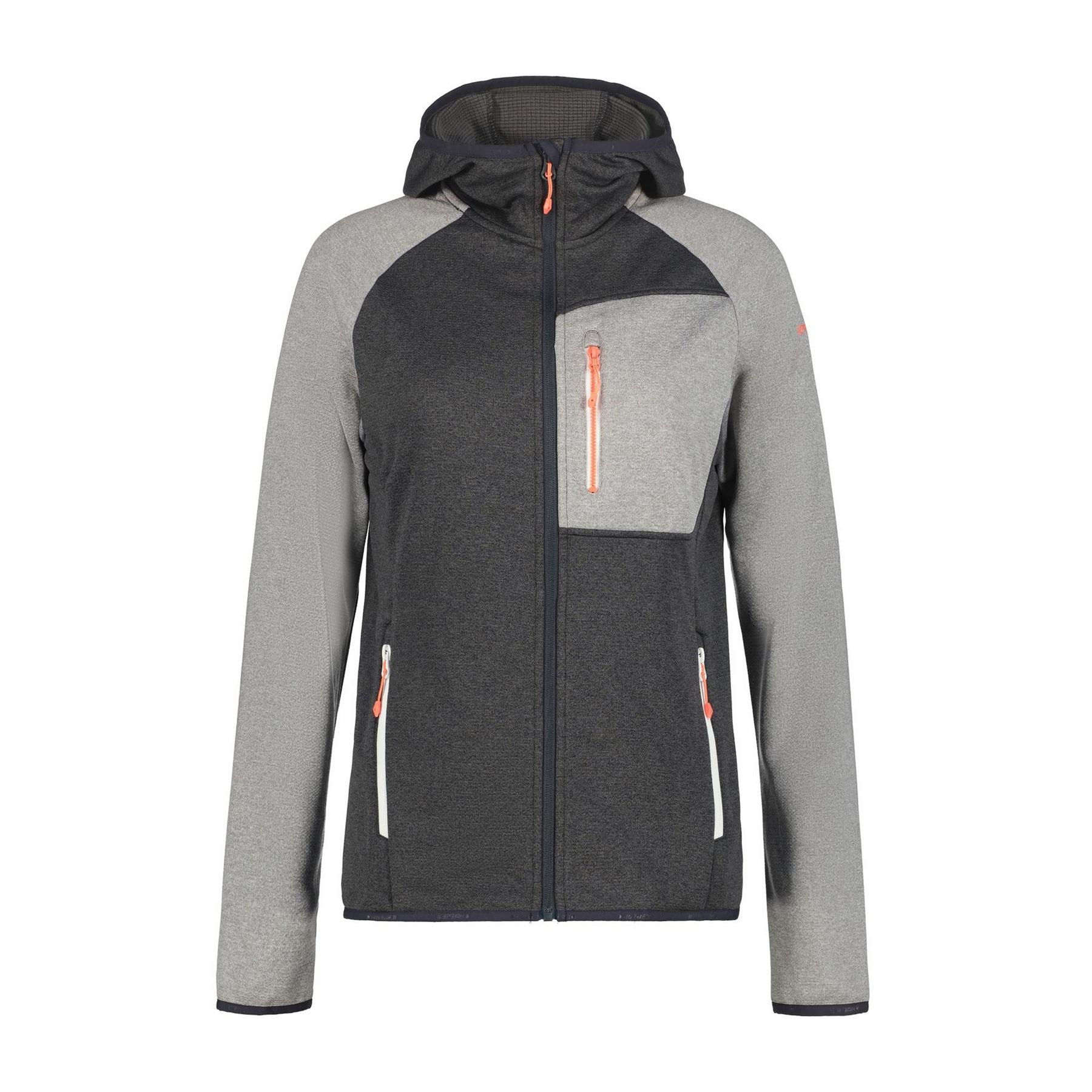 Icepeak Banks Color Block Hooded Neck Ribbed Cuff Fleece Jacket