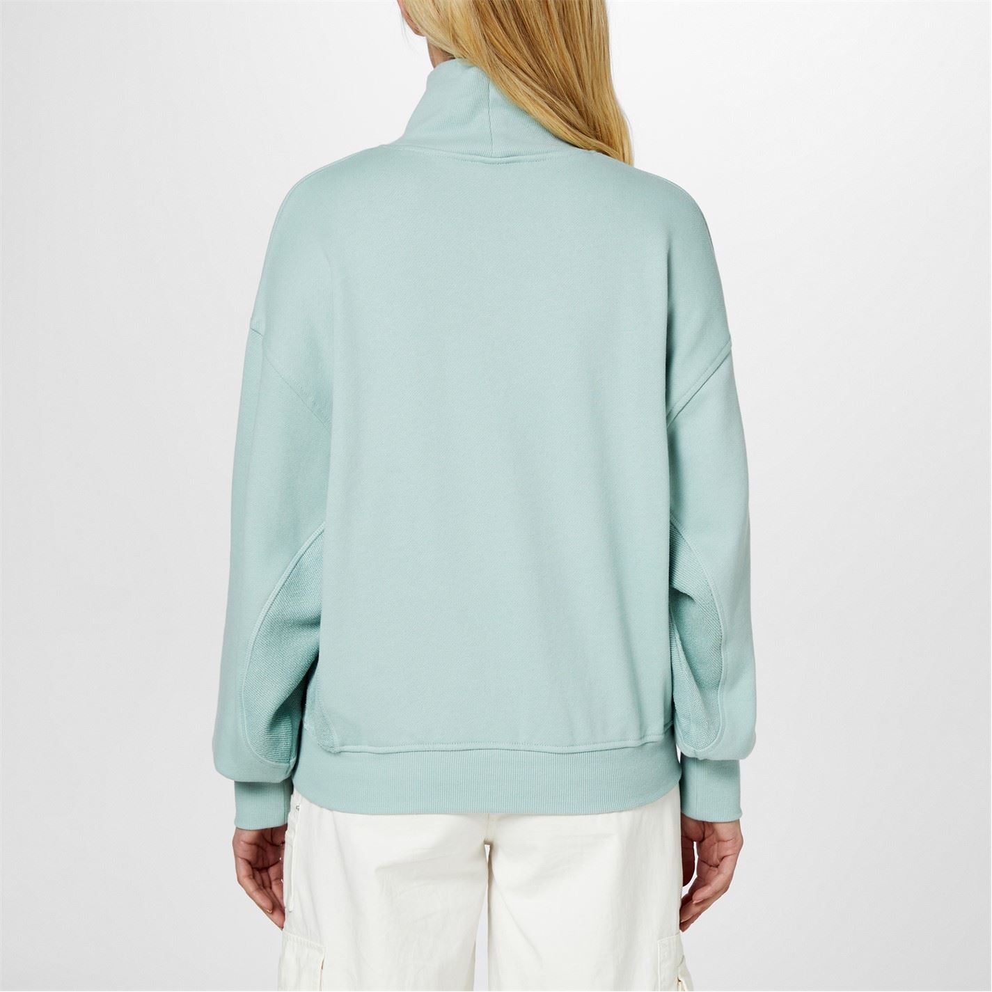 Reebok Funnel Neck Relaxed Fit Long Sleeve Sweatshirt
