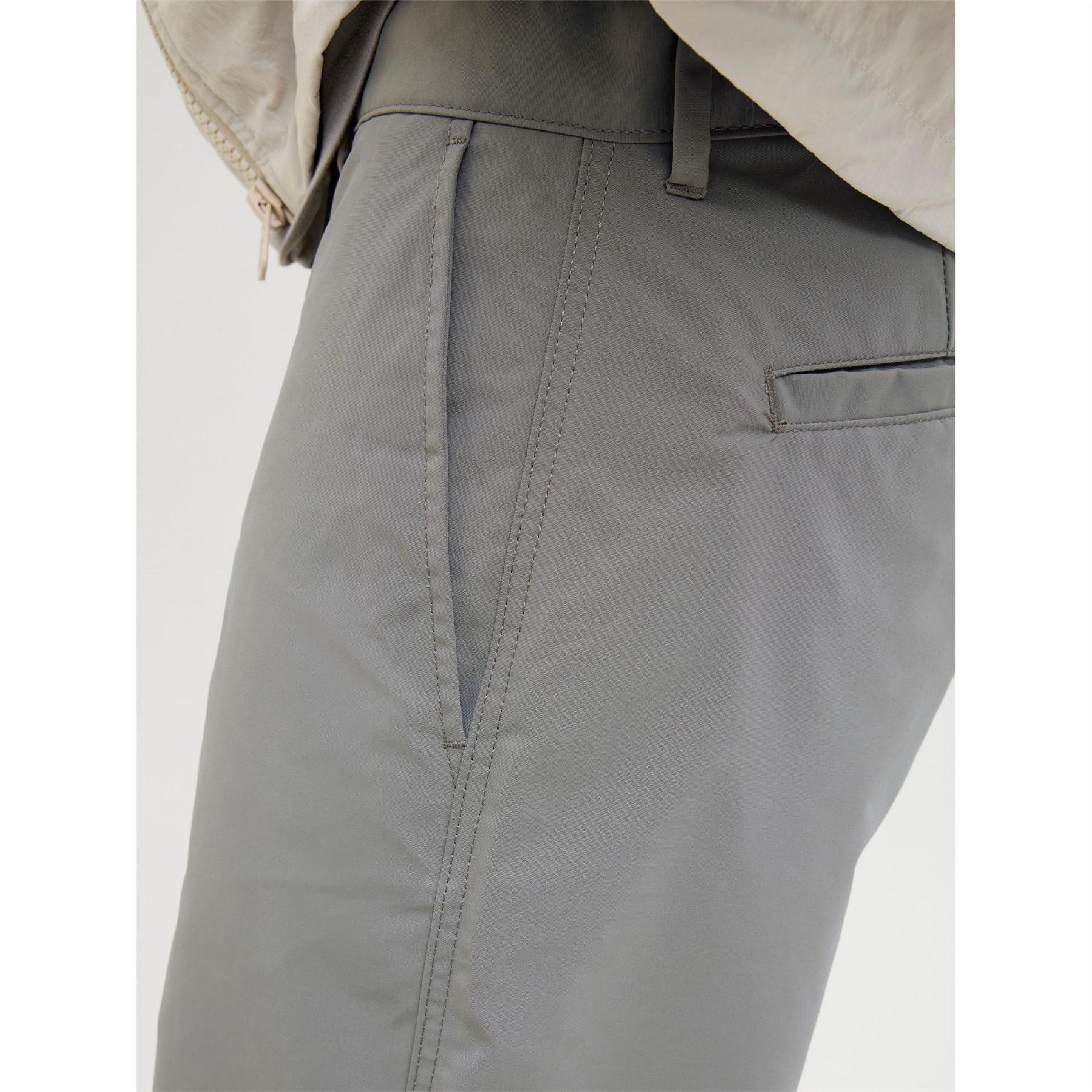 Jack and Jones Owen Solid Patterned Wide Leg Chinos