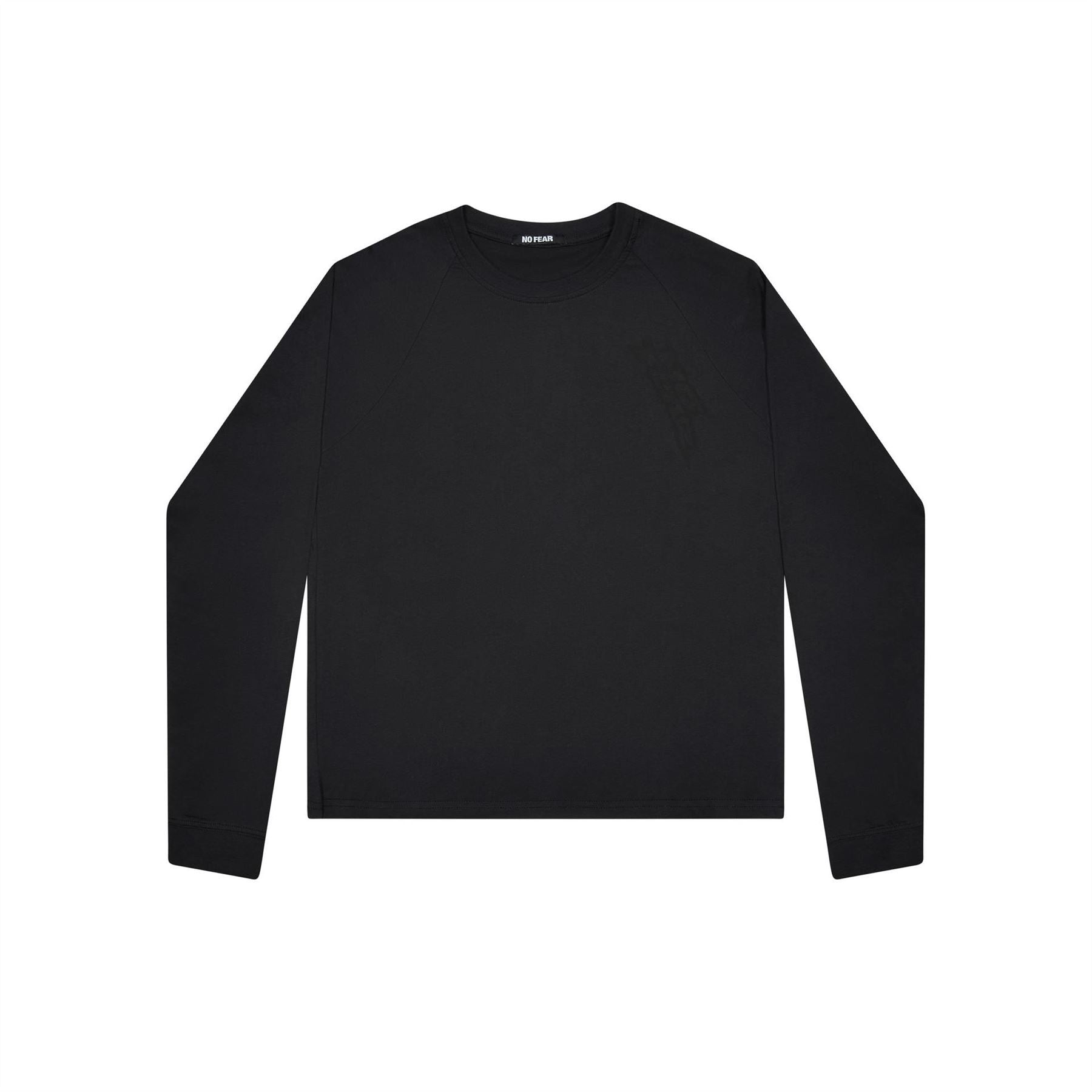 No Fear Crew Neck Long Sleeve Baseball T-Shirt
