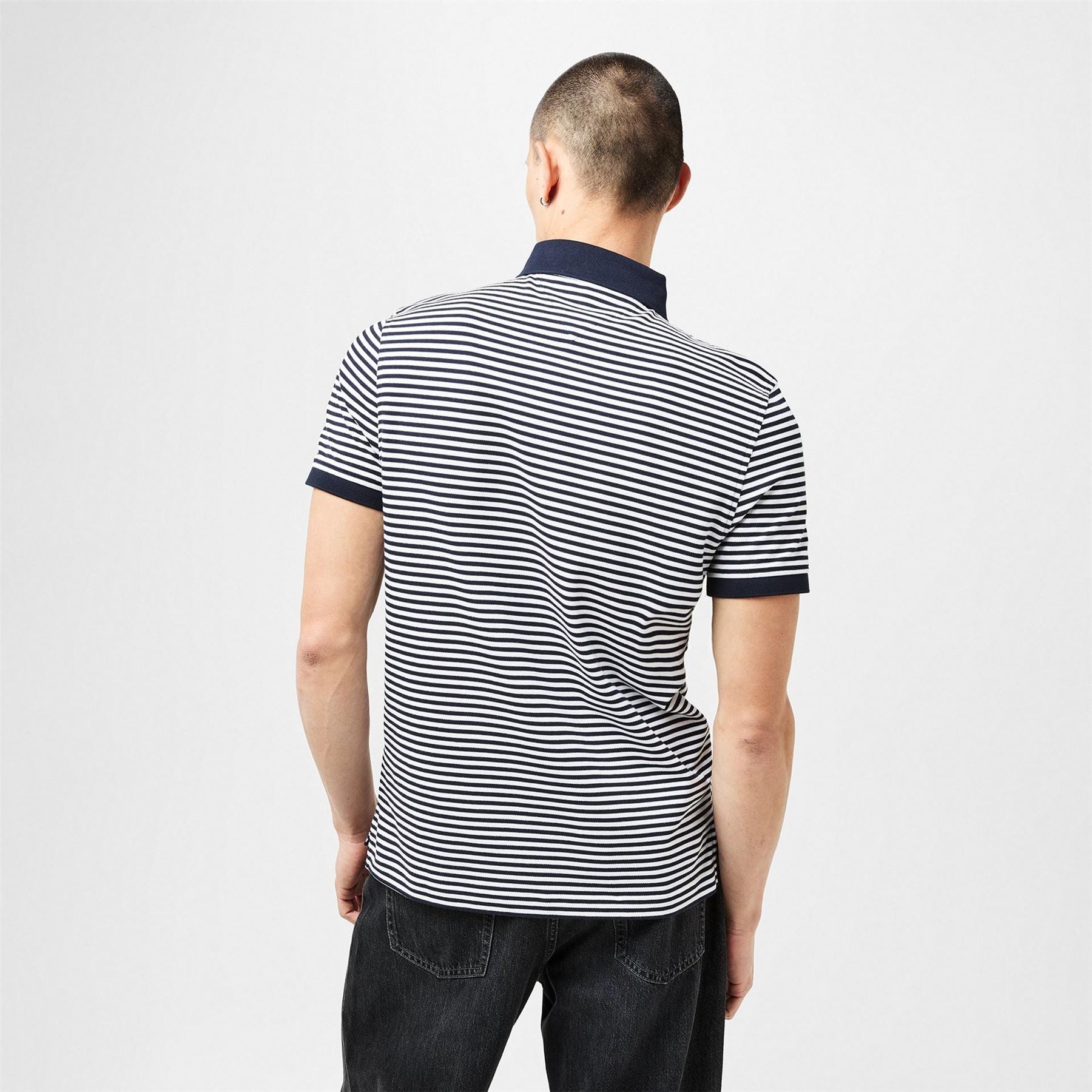 Tommy Hilfiger Stripe Piqué Short Sleeve Polo Shirt