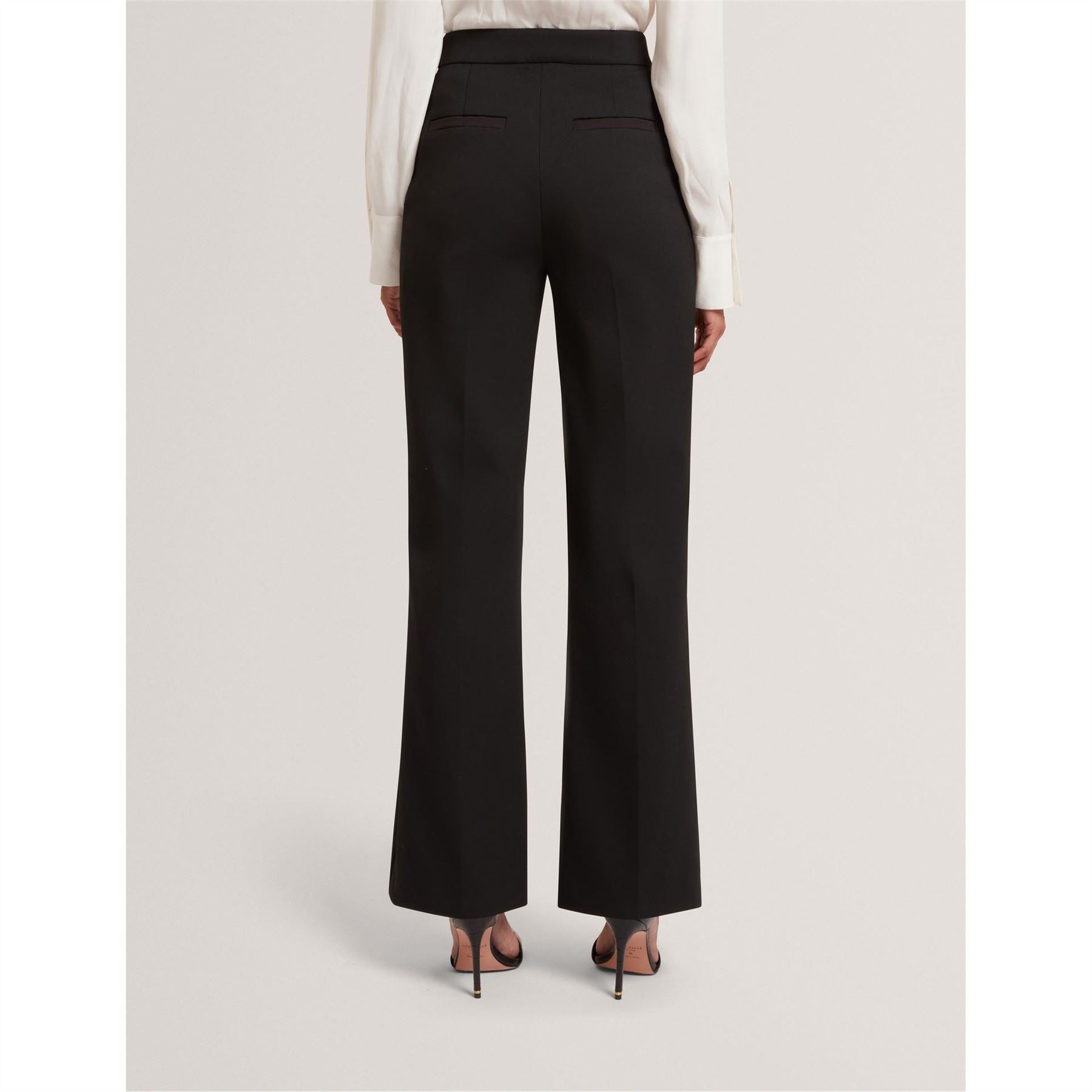 Ted Baker Solid Patterned Flared Trousers