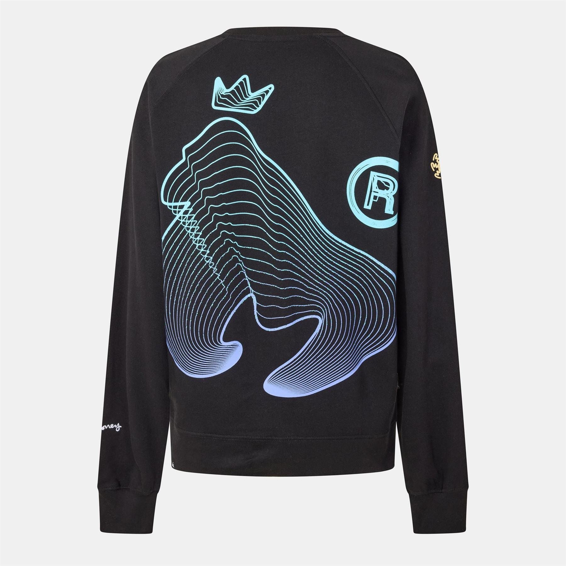 Money Flow Lettering Raglan Sleeve Sweatshirt