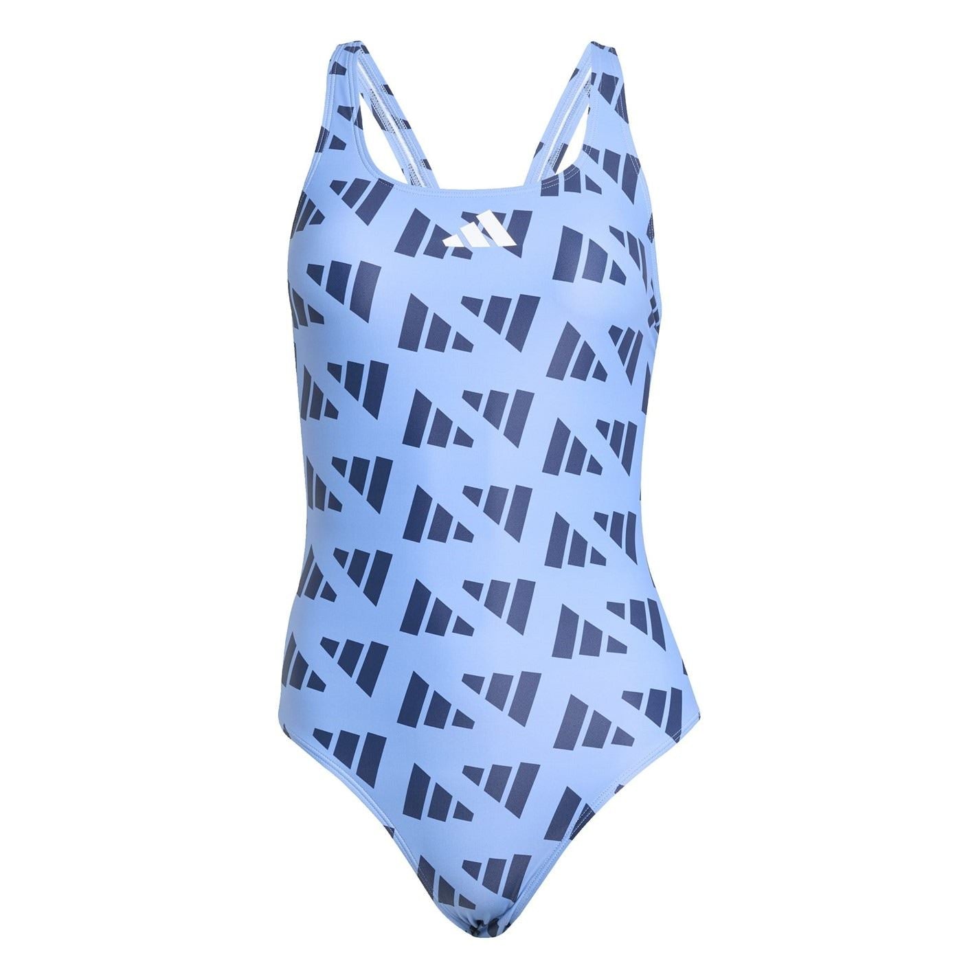 adidas Logo Graphic V Back Swimsuit