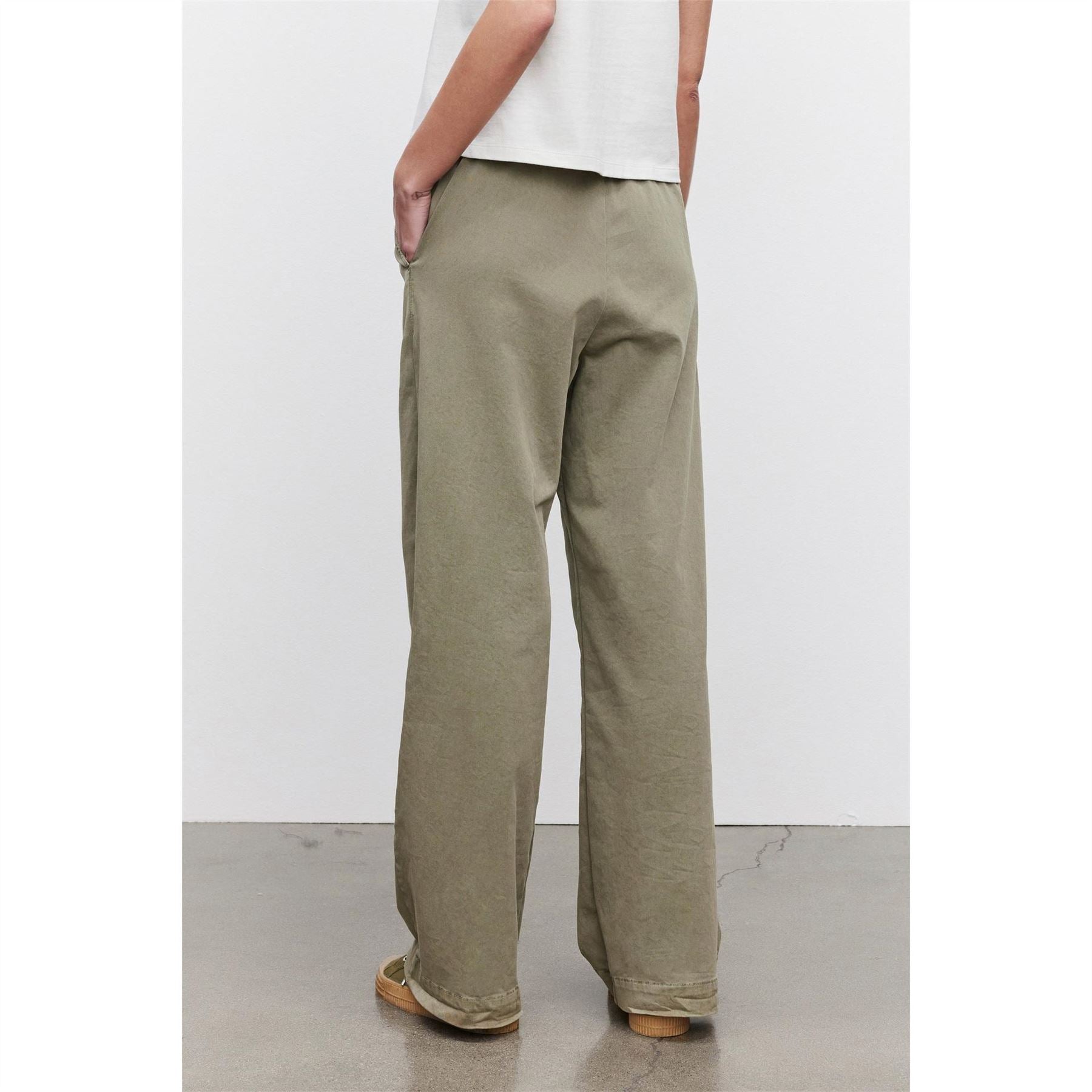 Velvet by Graham and Spencer Solid Patterned Wide Leg Trousers
