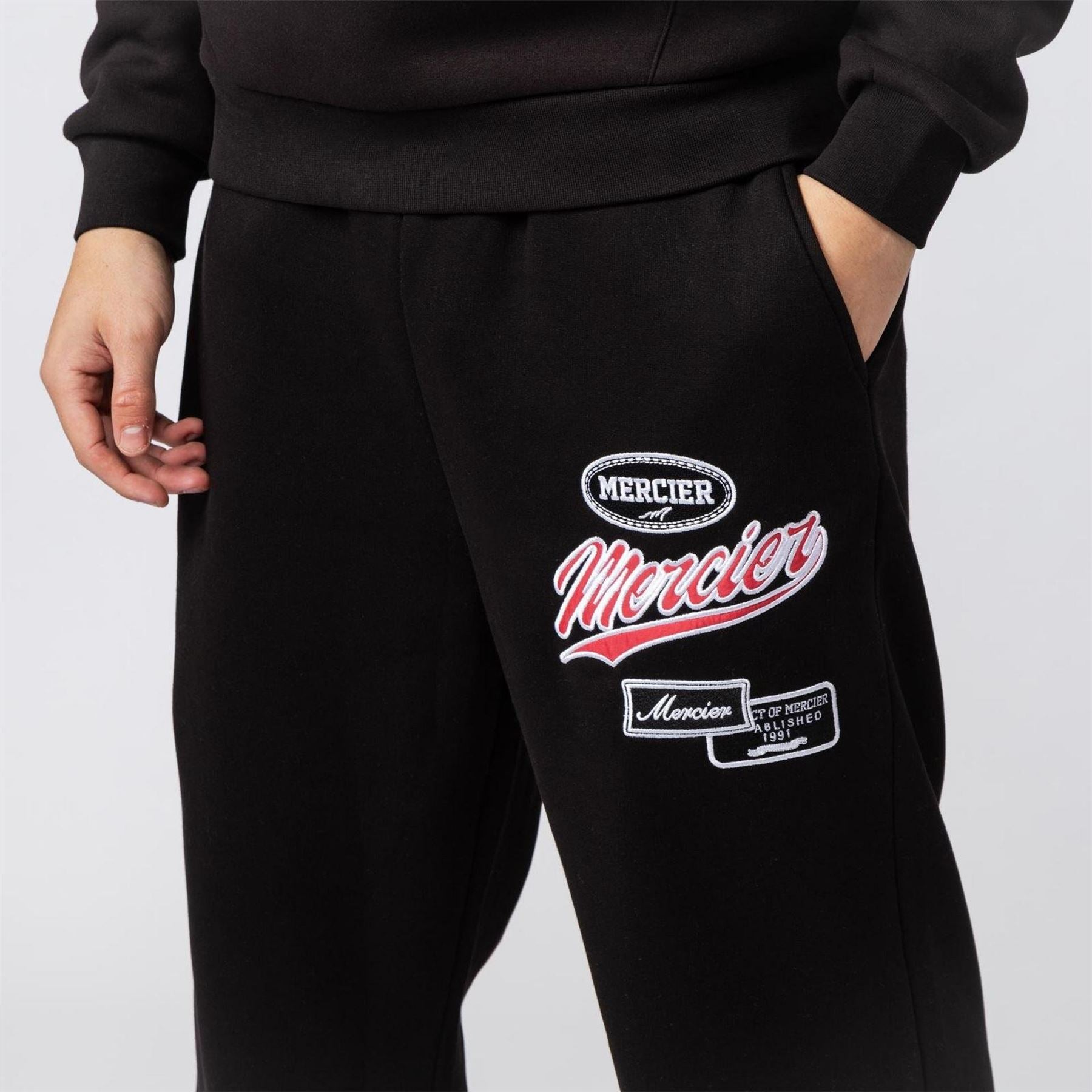 Mercier Badge Wordmark Solid Patterned Joggers