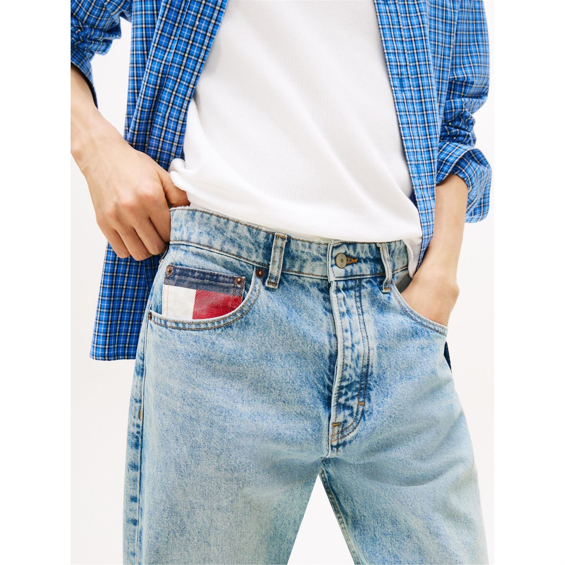 Tommy Jeans Otis Flag Wide Leg Relaxed Fit Jeans