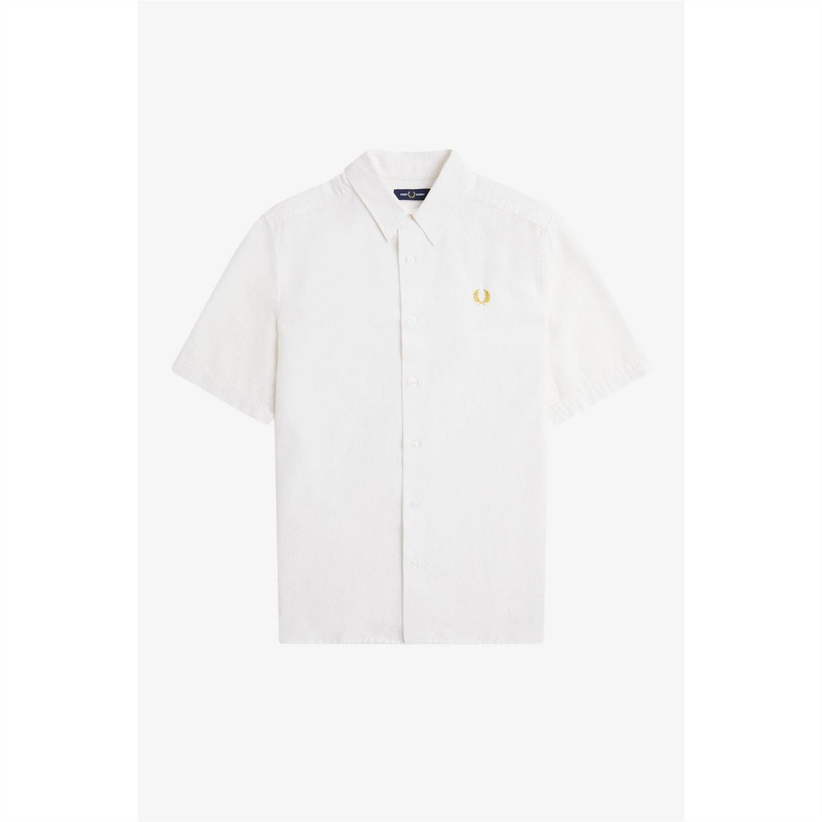 Fred Perry Seersucker Short Sleeve Patterned Shirt