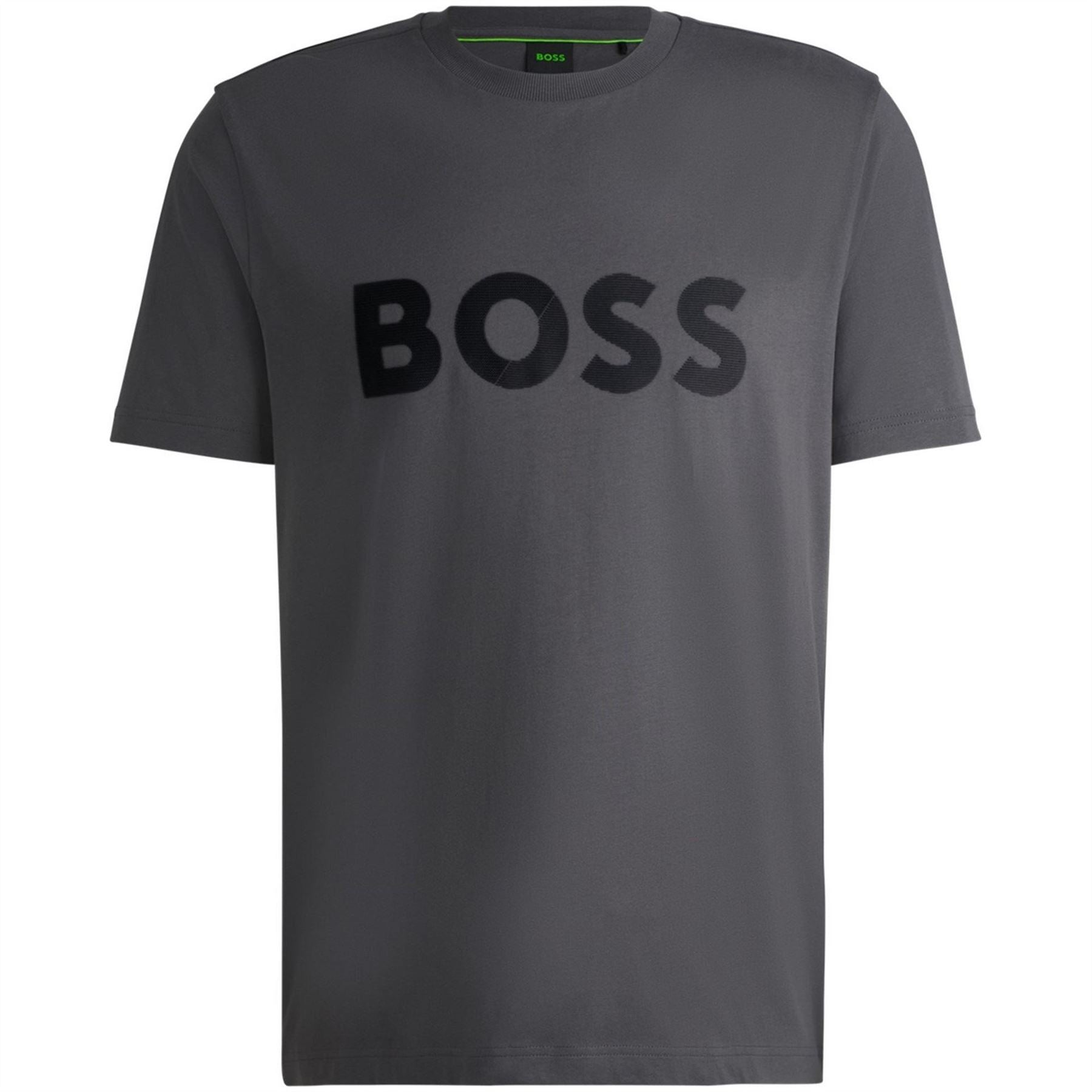 Boss Tape Logo Print Crew Neck Regular Fit T-Shirt