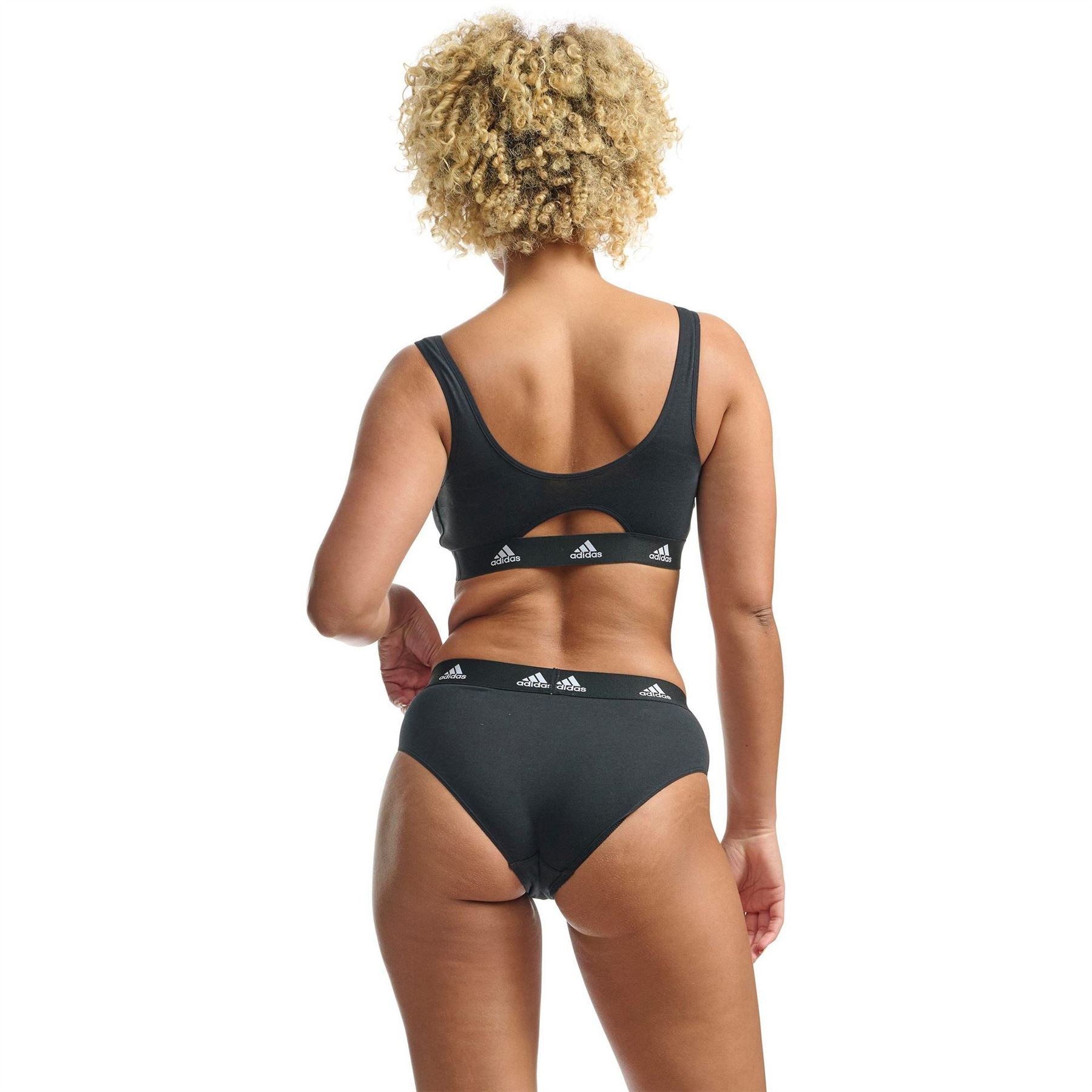 adidas 3 Pack Bikini Top and Swim Brief Set