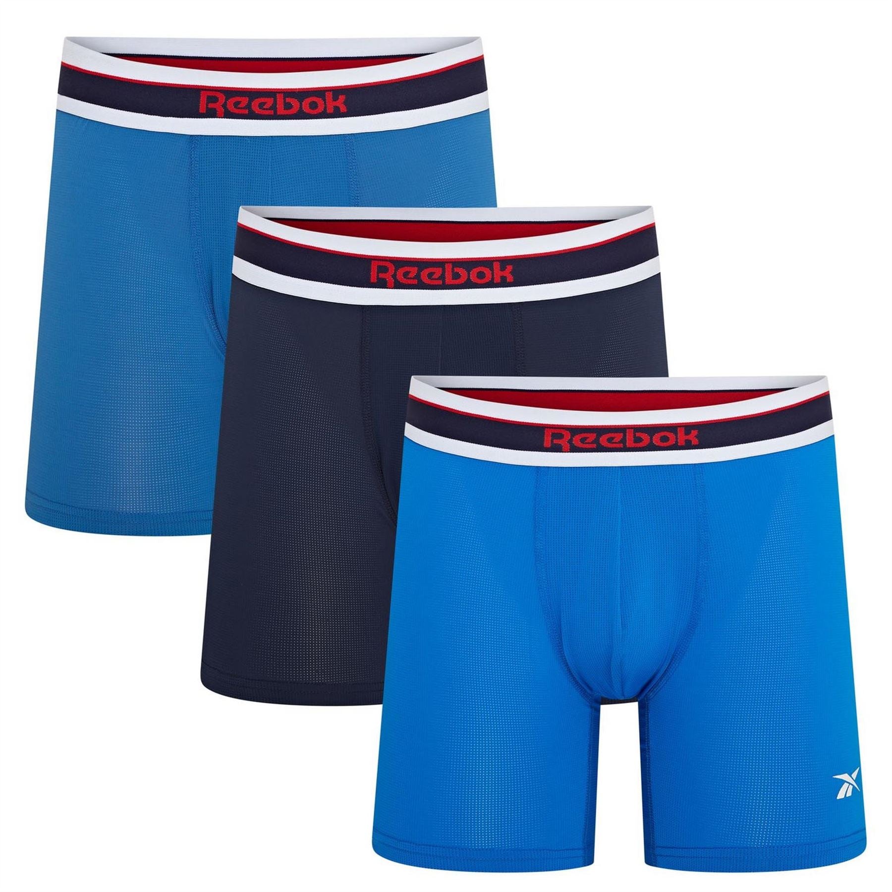 Reebok Mens 3 Pack Sports Trunks Anselm