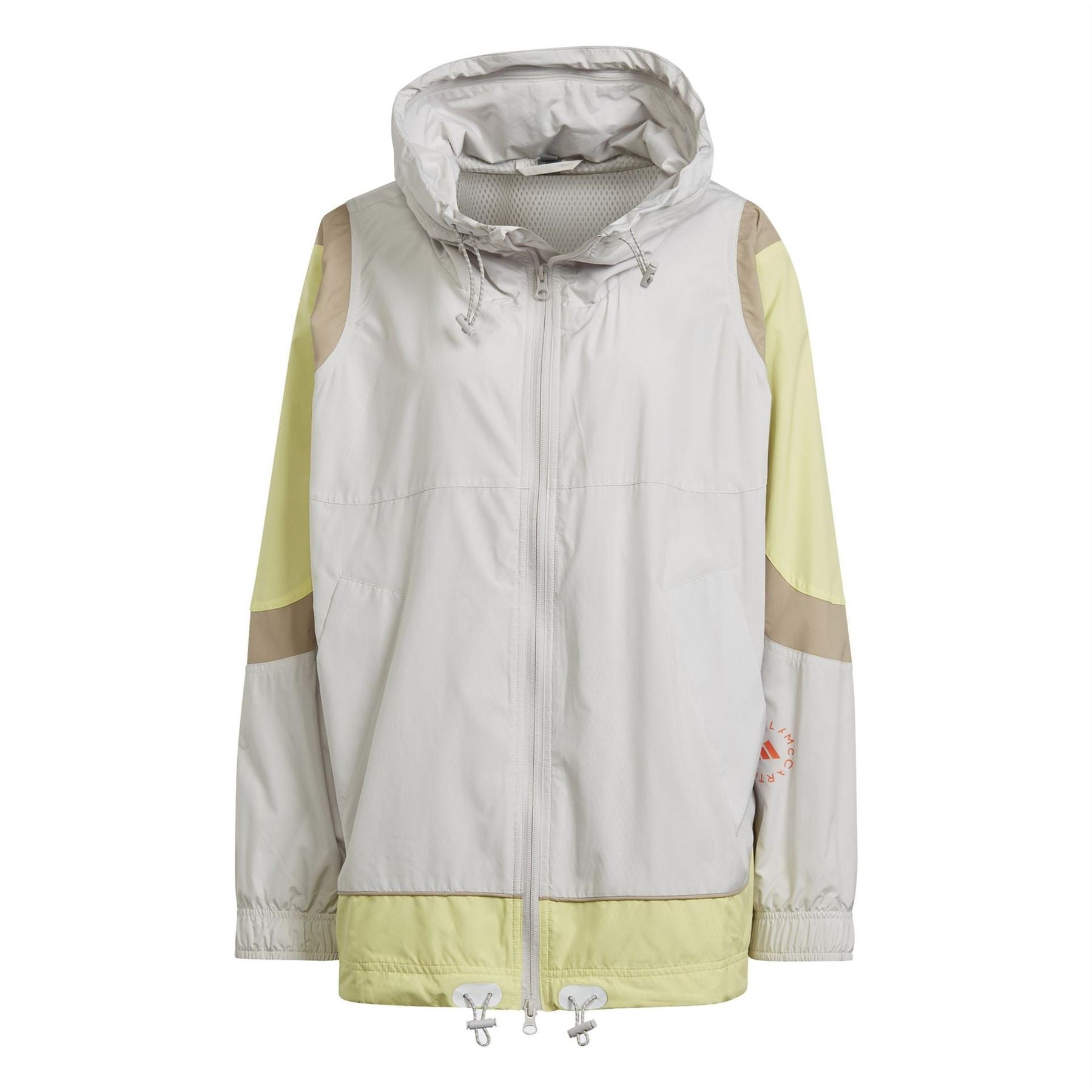adidas Color Block Hooded Drawstring Windbreaker