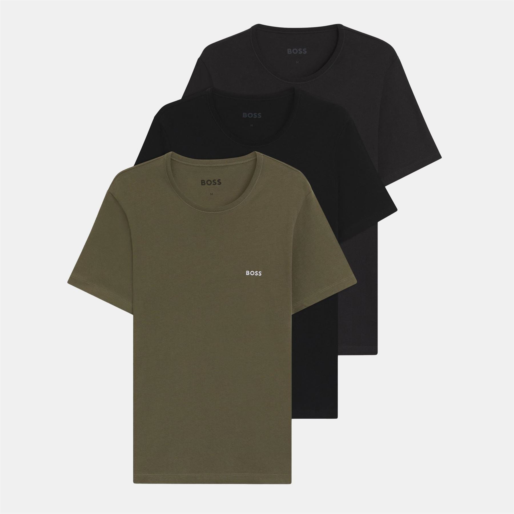 Boss BOSS Bodywear 3 Pack Premium Cotton T Shirts   Crew Neck