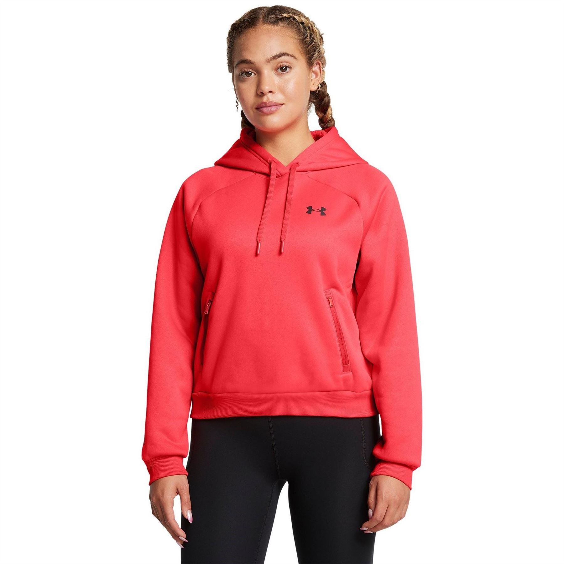 Under Armour Hooded Neck Raglan Sleeve Fleece Top