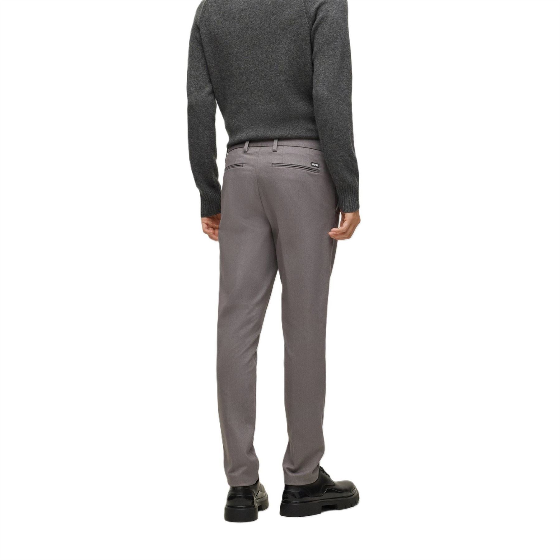 Boss Kaito1 Solid Patterned Straight Trousers