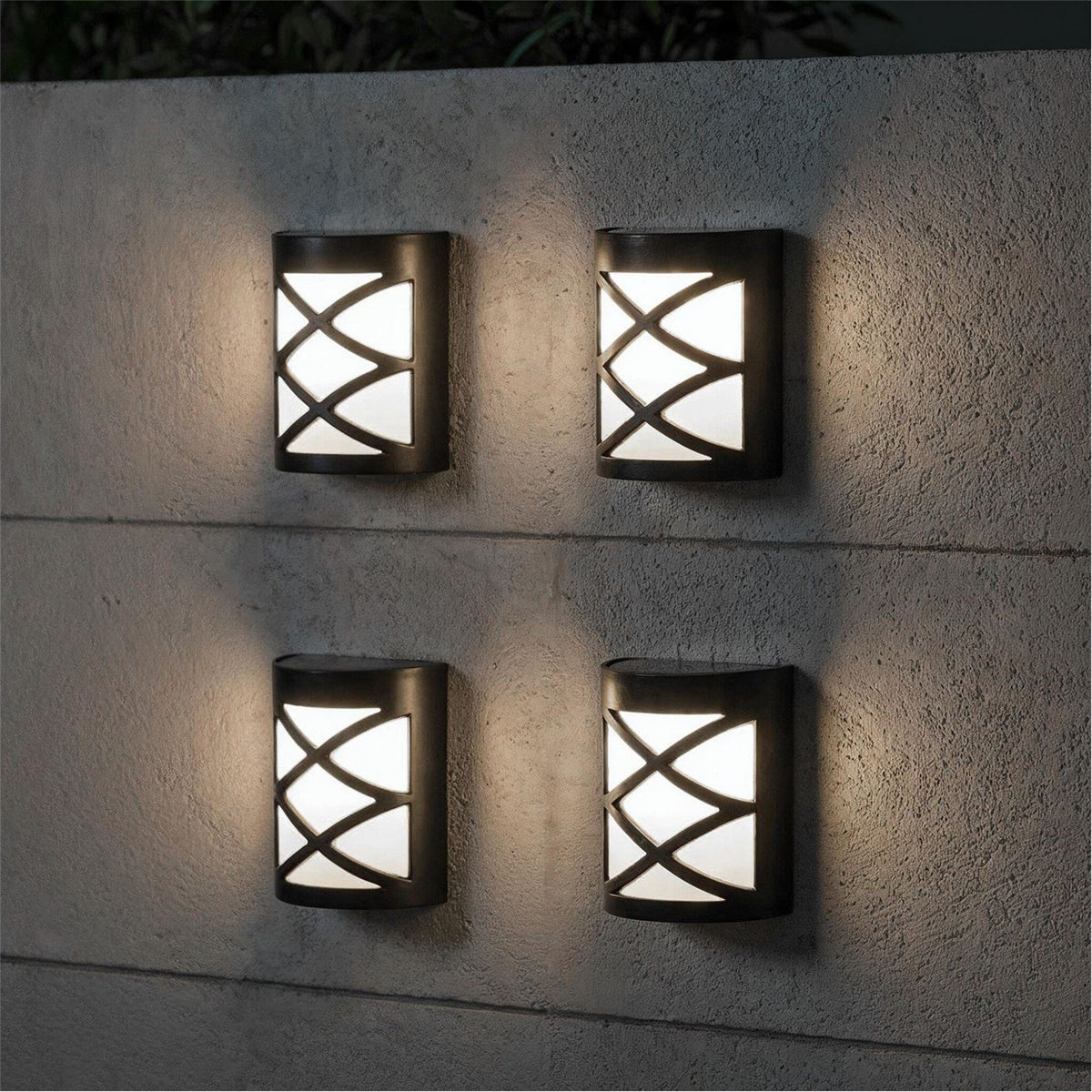 Streetwize Powered Fence And Wall Lights   4 Pack