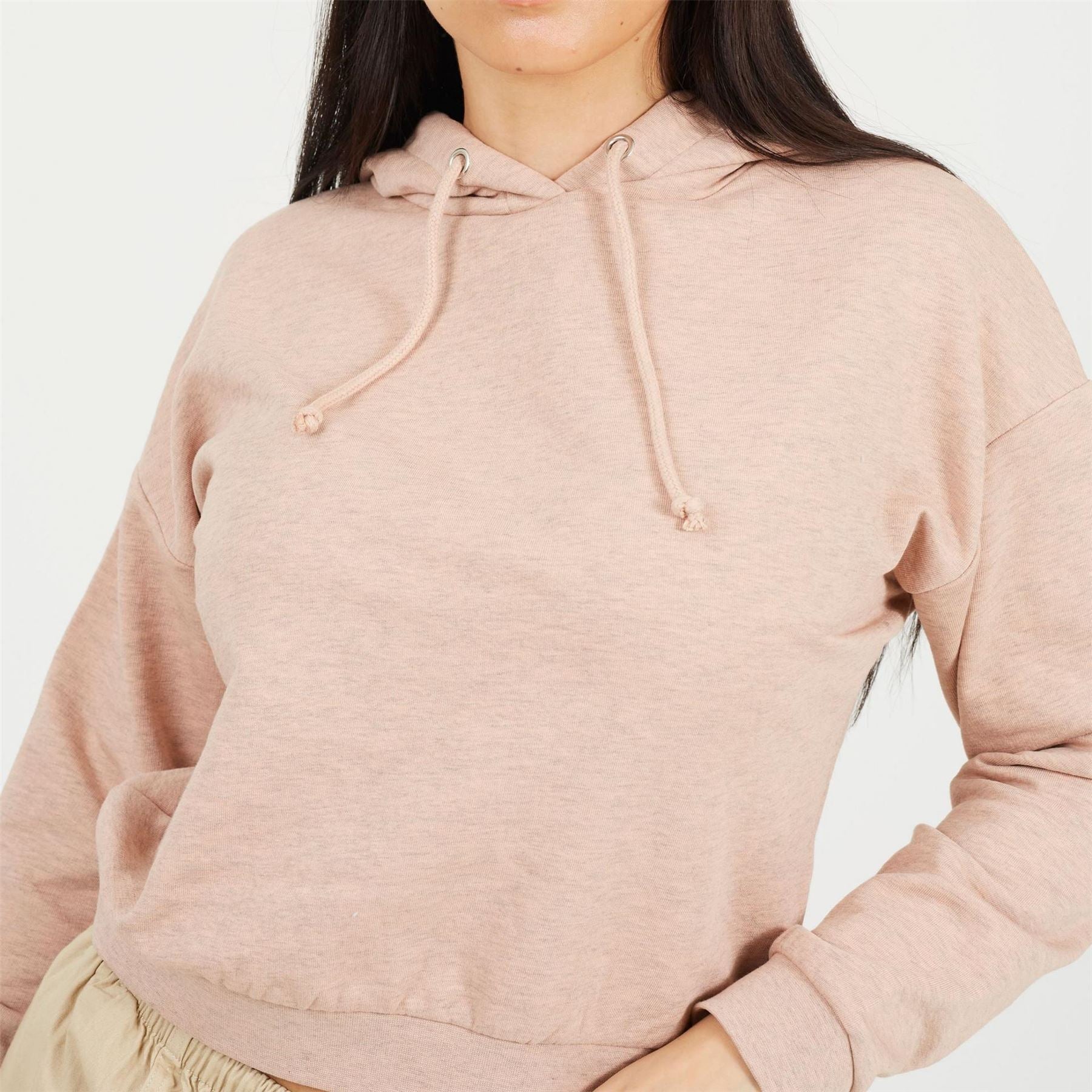 Brave Soul Womens Cropped Hooded Sweatshirt