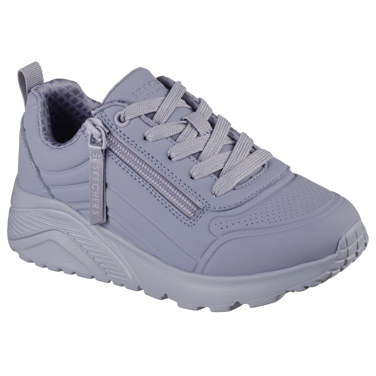 Skechers Monochromatic Lace Up Sneaker W Qua Low Top Trainers Girls