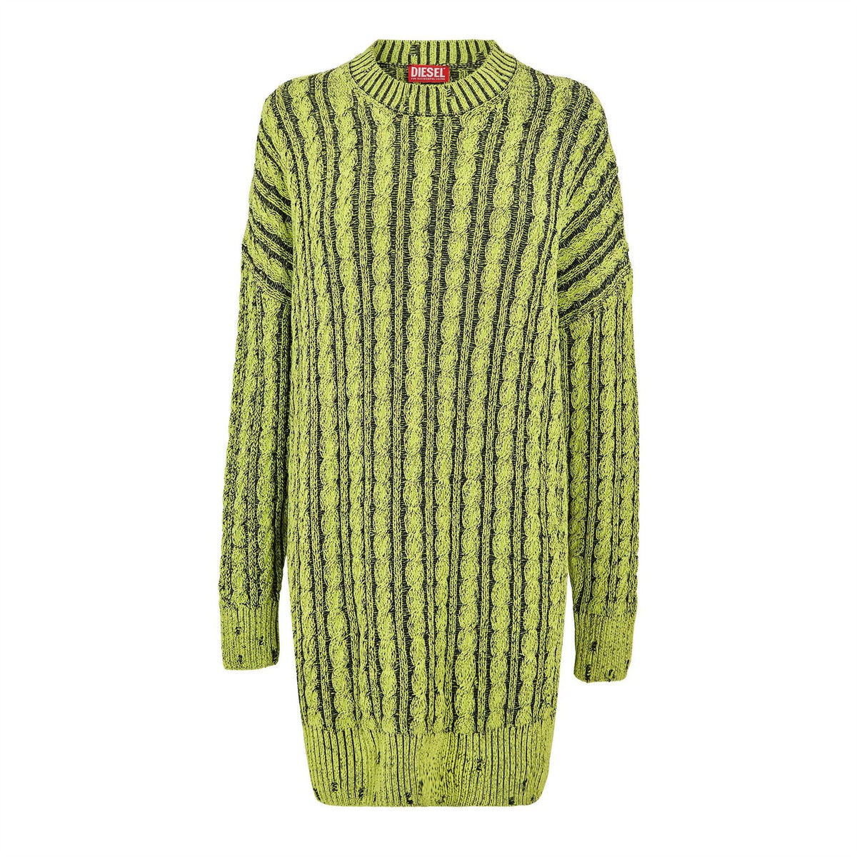 Diesel Pantse Maglia Crew Neck Long Sleeve Mini Sweater Dress