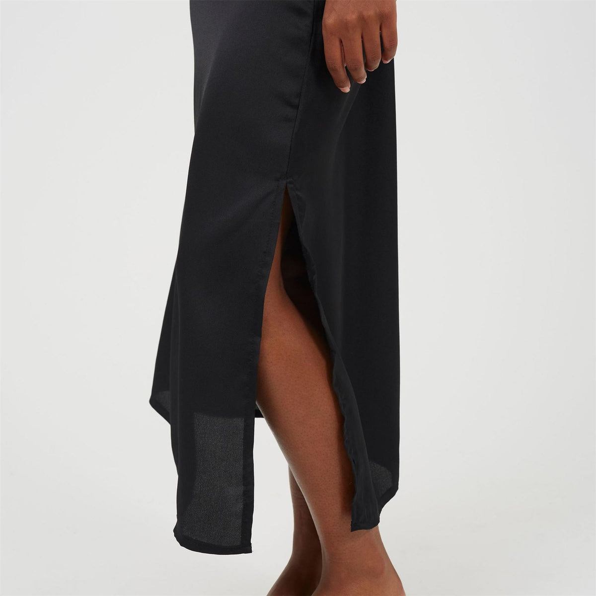 Brave Soul Womens Satin Plain Maxi Skirt