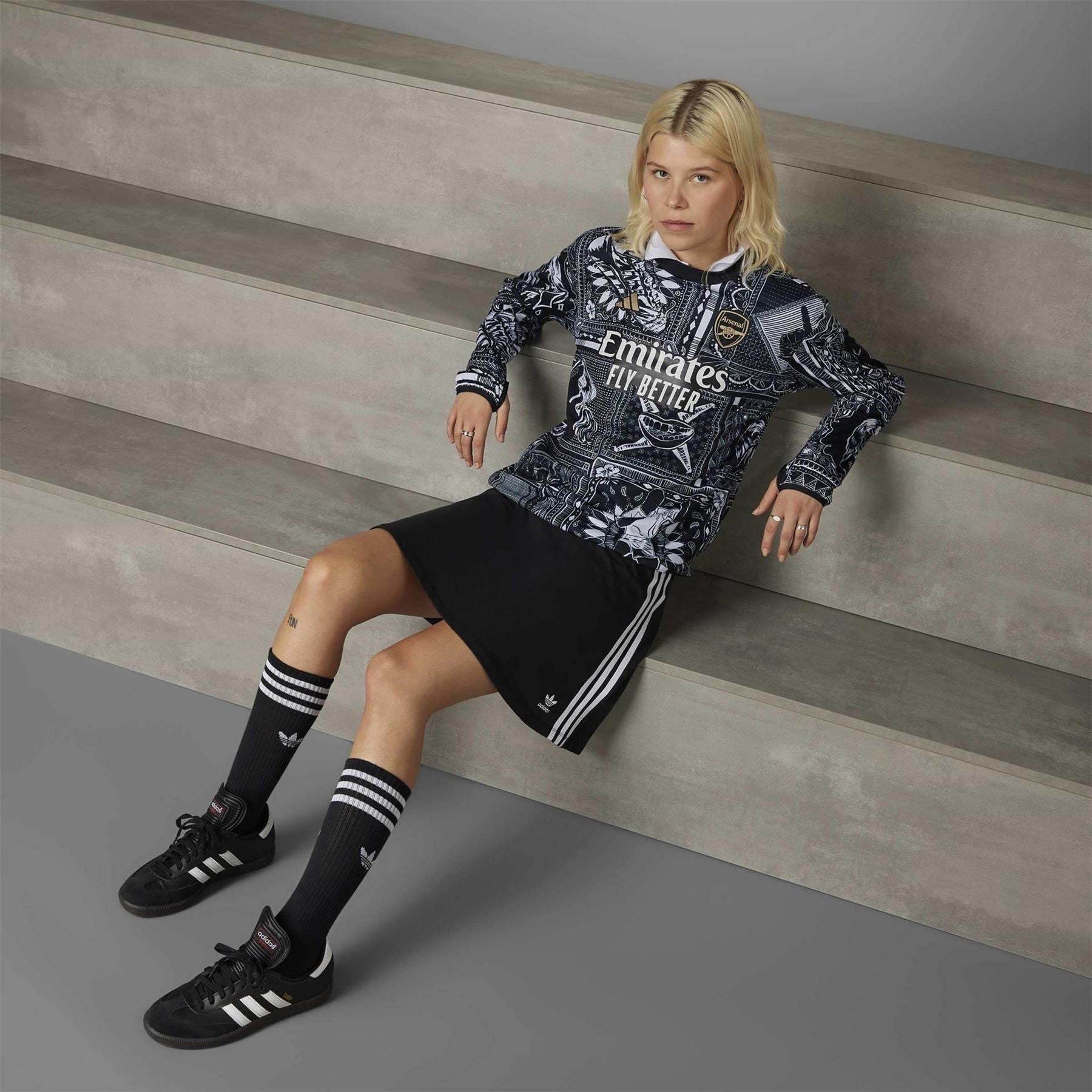 adidas Arsenal Ian Wright Pre Match Top