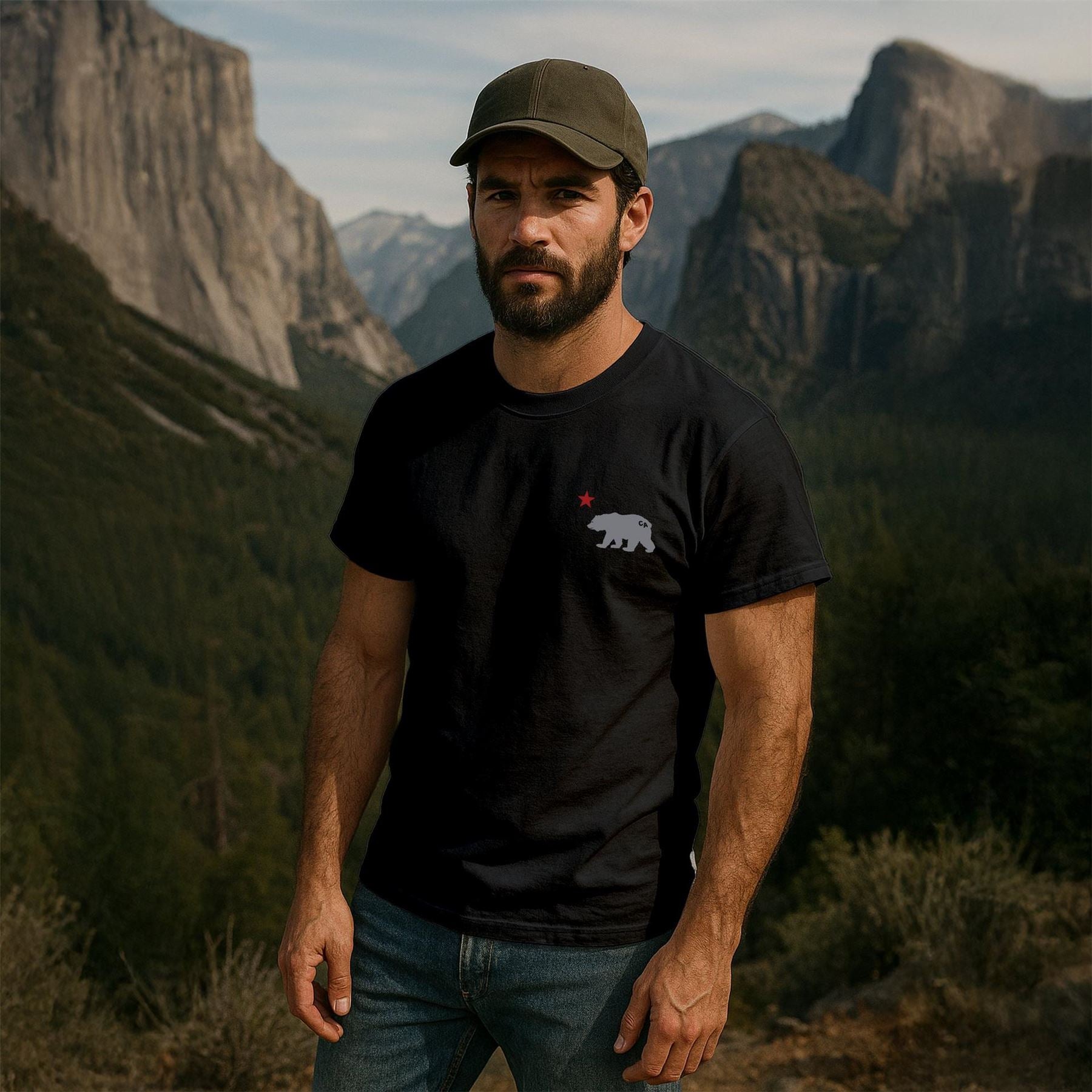 Republic of California Cali Large Genie Graphic Crew Neck Short Sleeve T-Shirt
