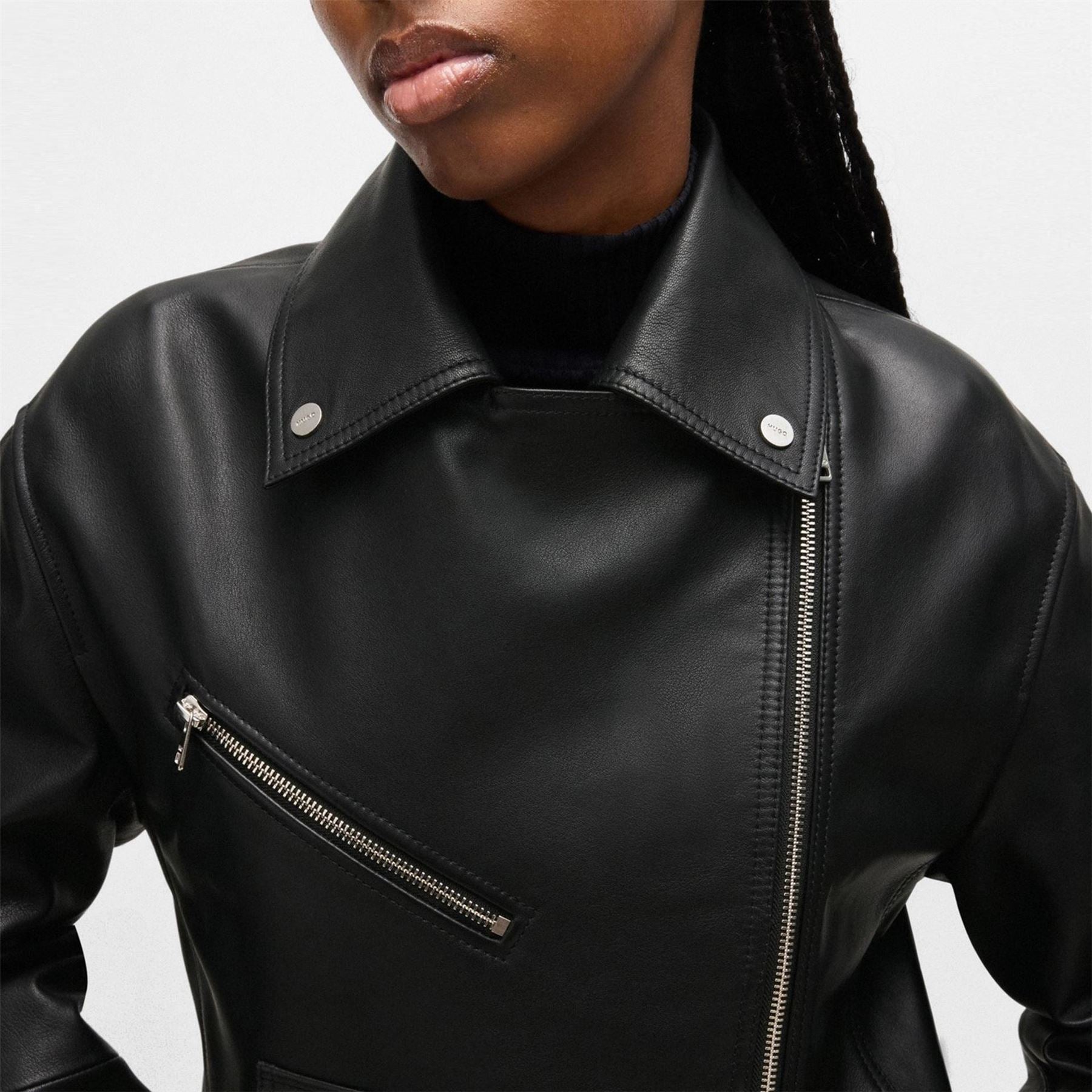Hugo Laridas Zipped Pocket Moto Jacket