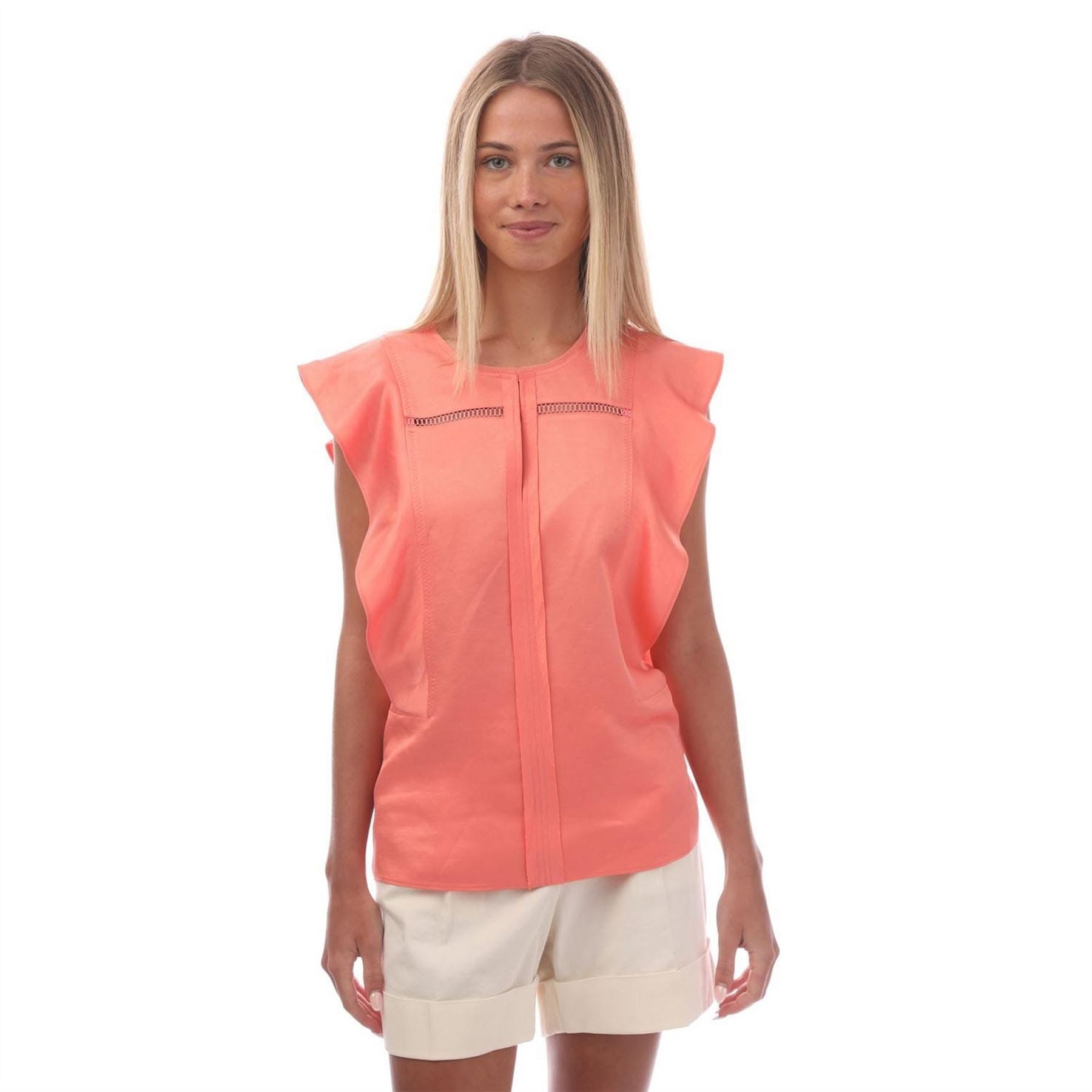 Boss Flutter Sleeve Blouse