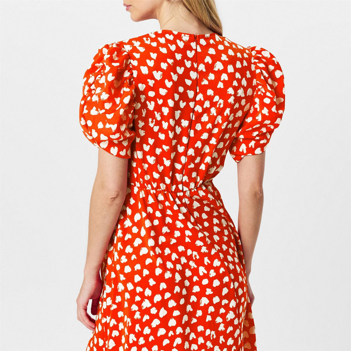 AX Paris Heart Printed Wrap Midi Dress