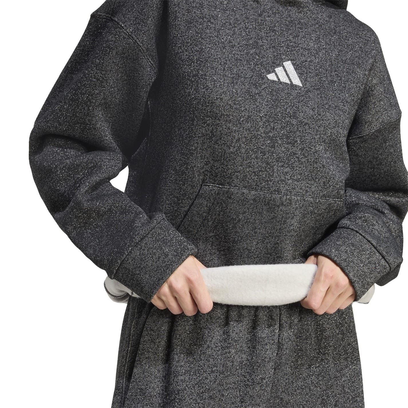adidas Glitter Hooded Neck Long Sleeve Sweatshirt
