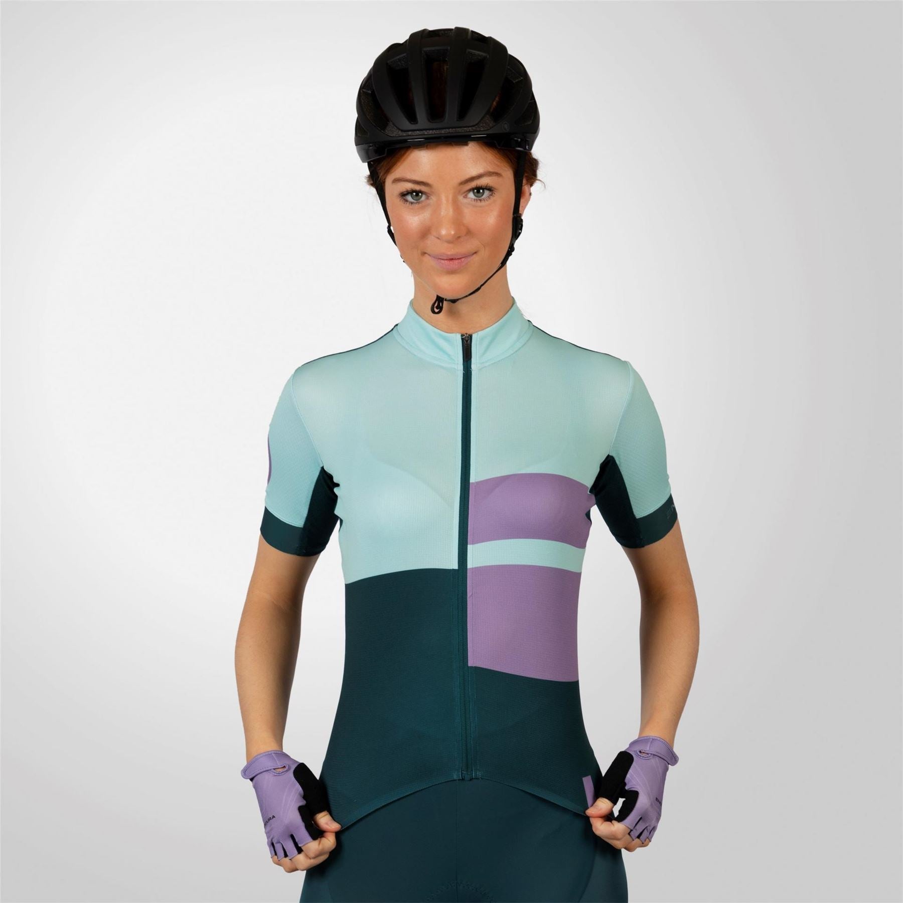 Endura Mock Neck Short Sleeve Slim Fit Athletic Jersey