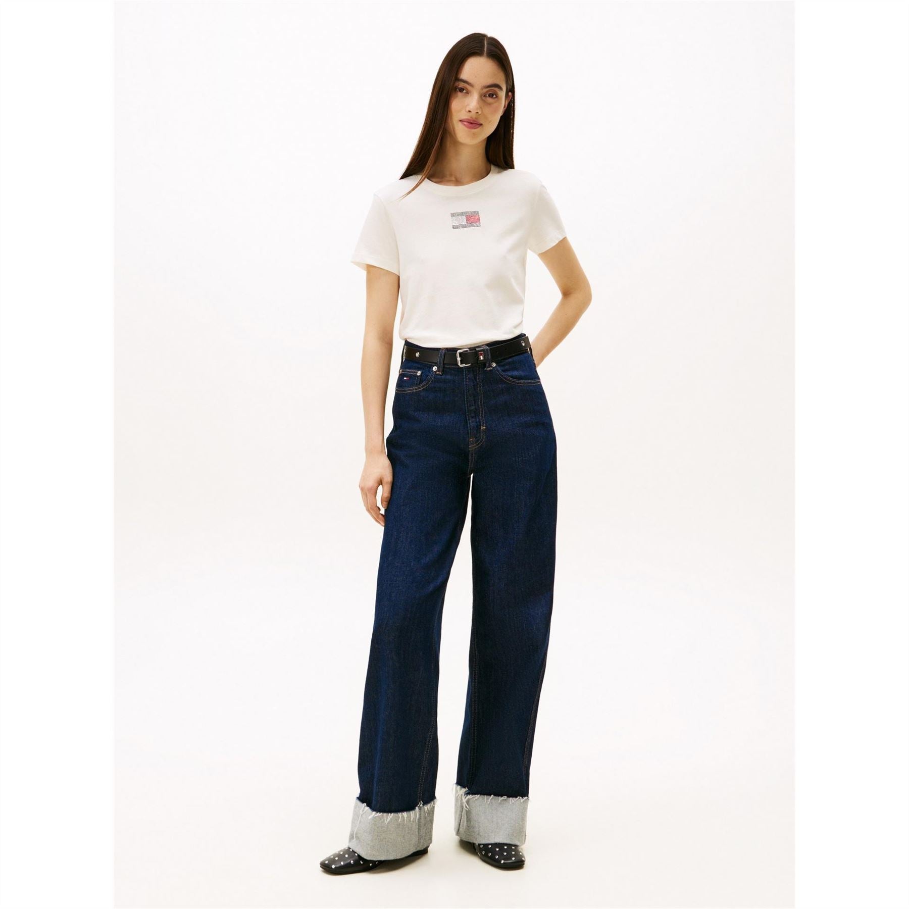 Tommy Jeans Flag Graphic Crew Neck Short Sleeve T-Shirt