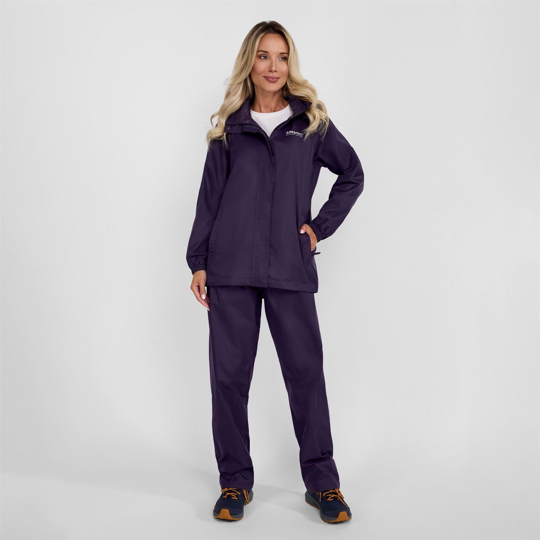 Minoti Women Packaway Waterproof Jacket Purple 36 48