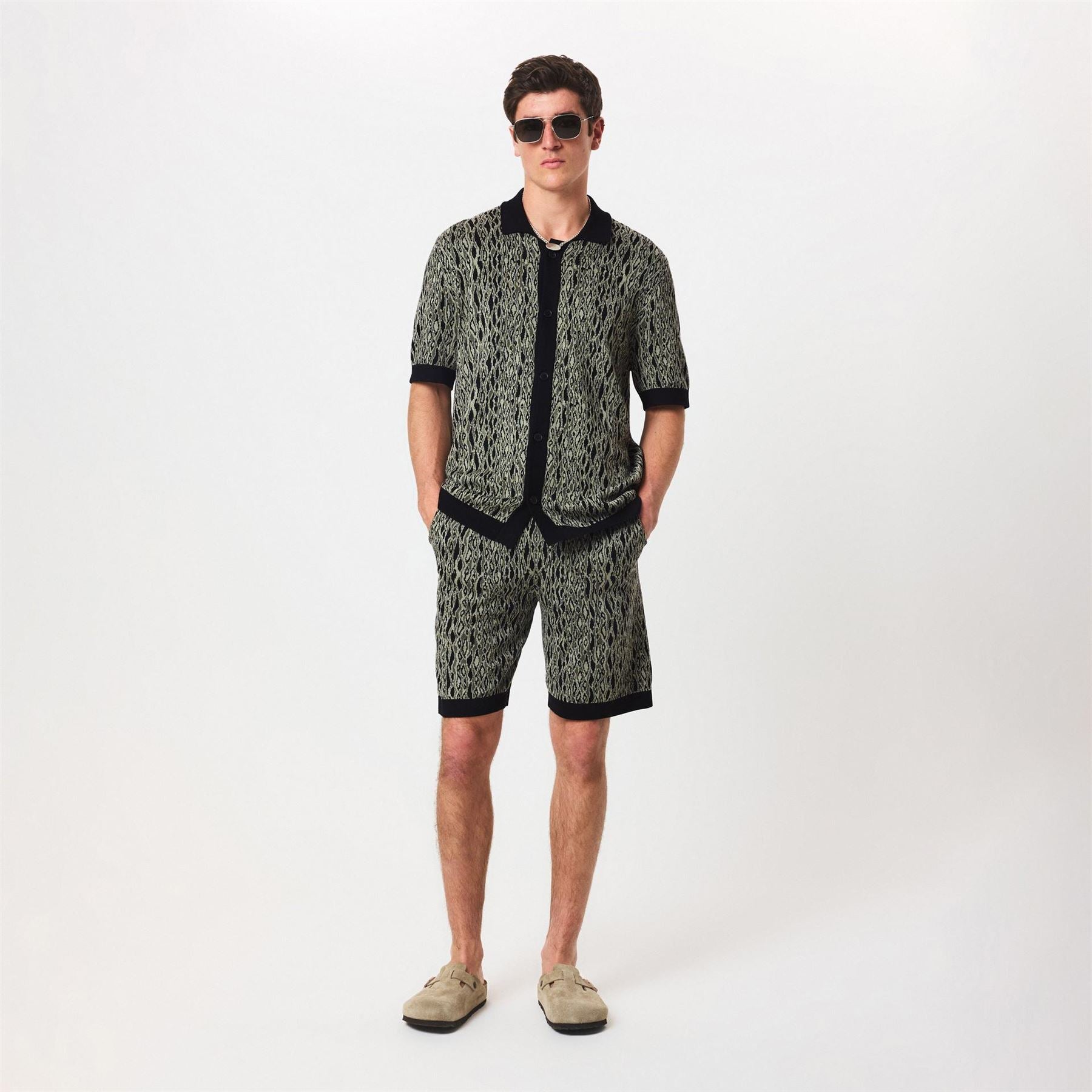 Hugo Animal Patterned Sweat Shorts