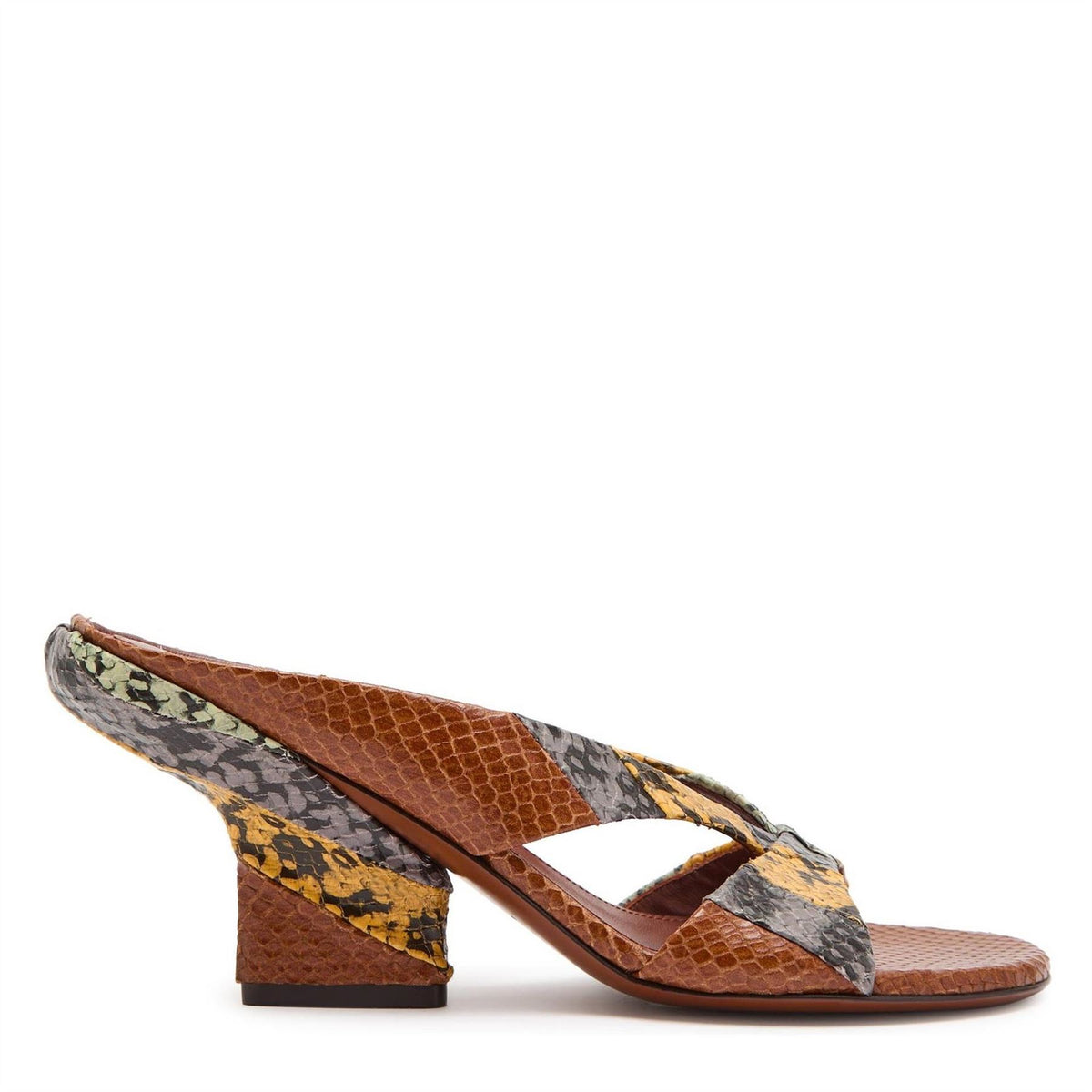 Dries Van Noten Toe Slide Mule Patchwo