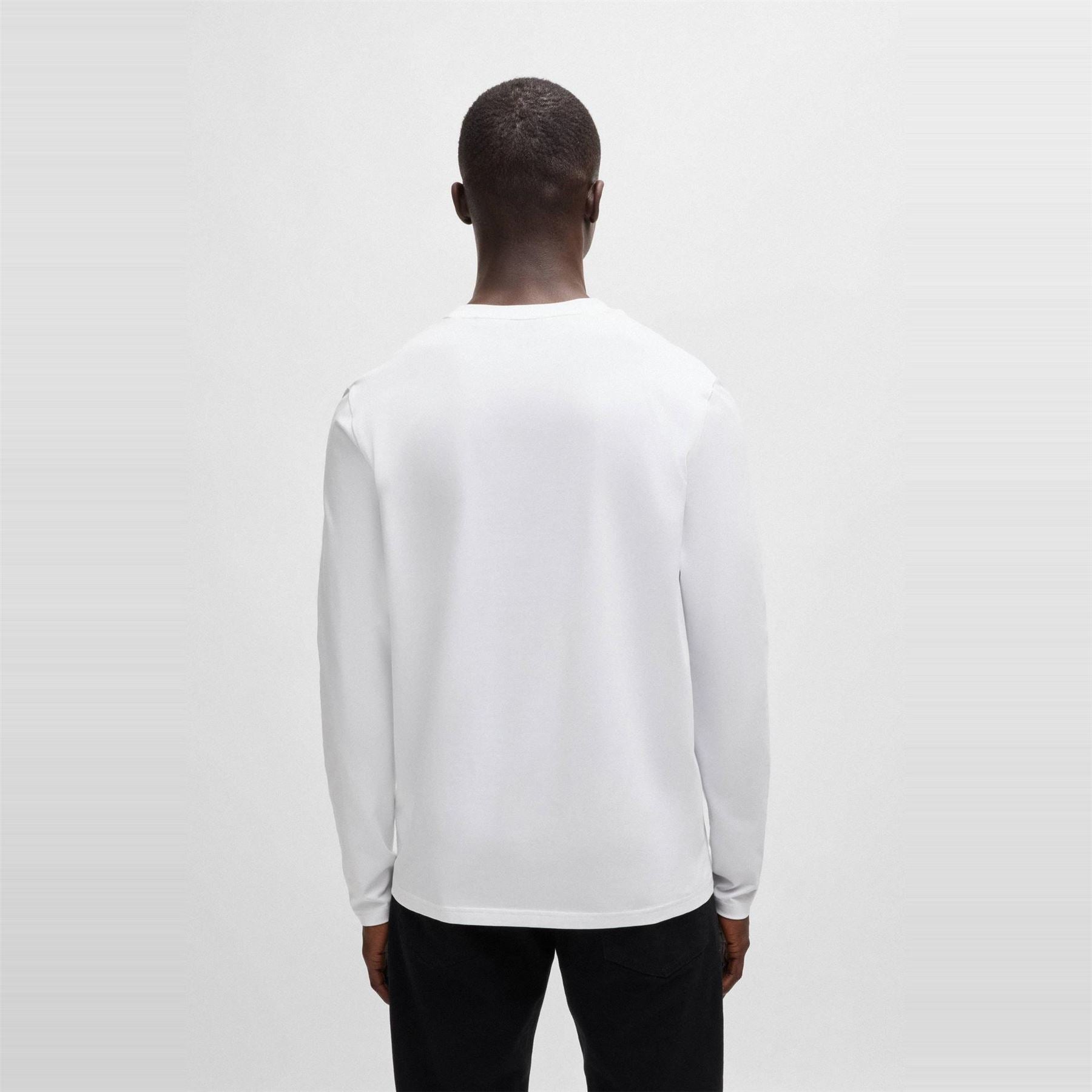 Boss Tchark  Orange Cotton Long Sleeve T-Shirt