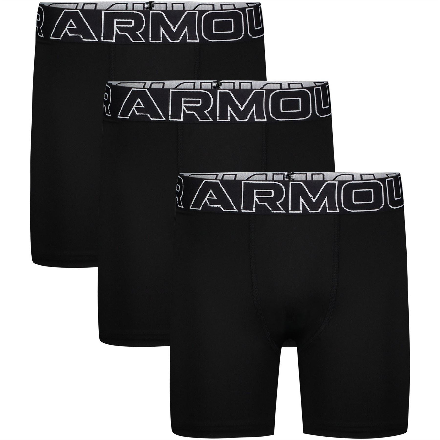 Under Armour Boys Performance Tech 3 Pack Boxers Junior