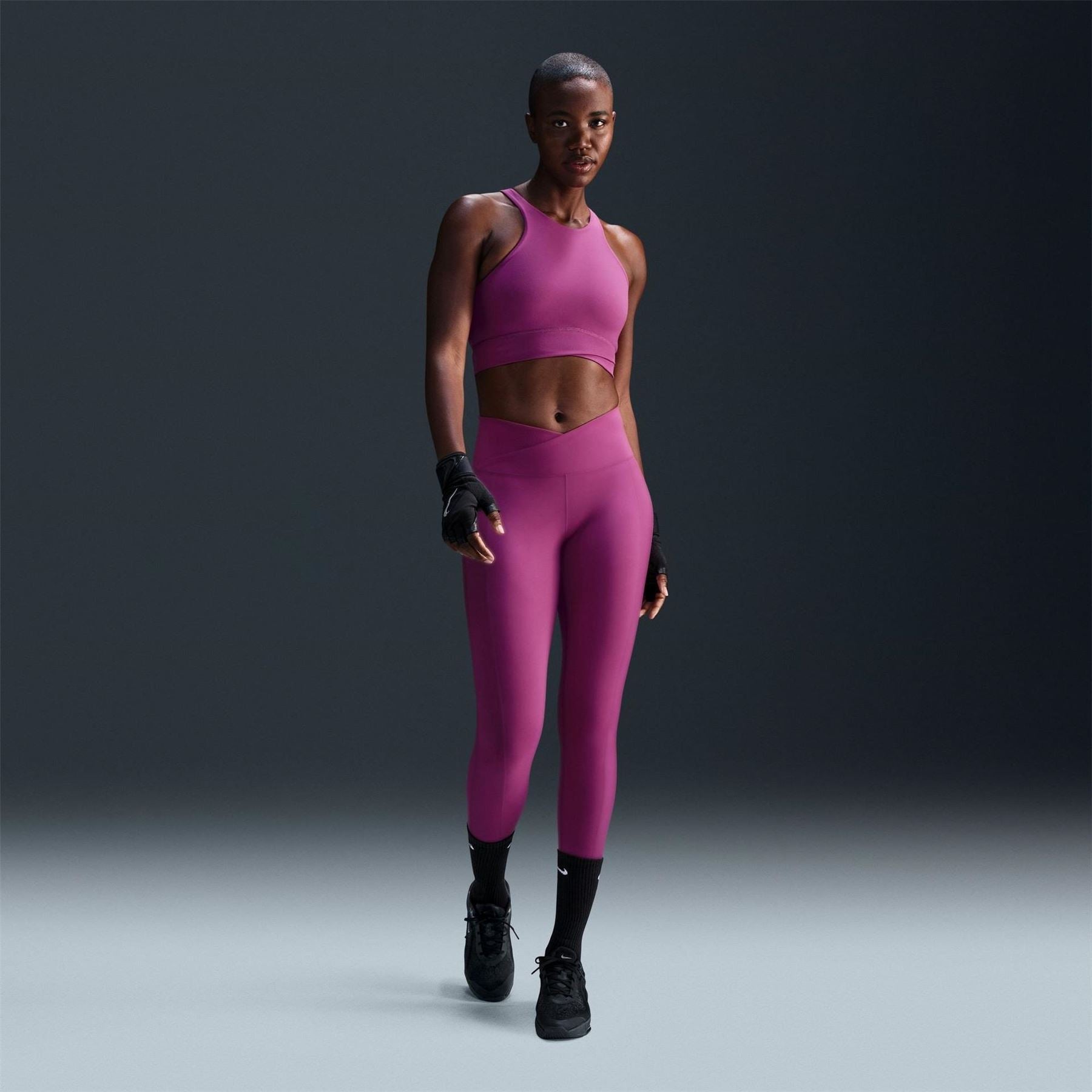 Nike High Neck Sleeveless Spaghetti Strap Sports Bra