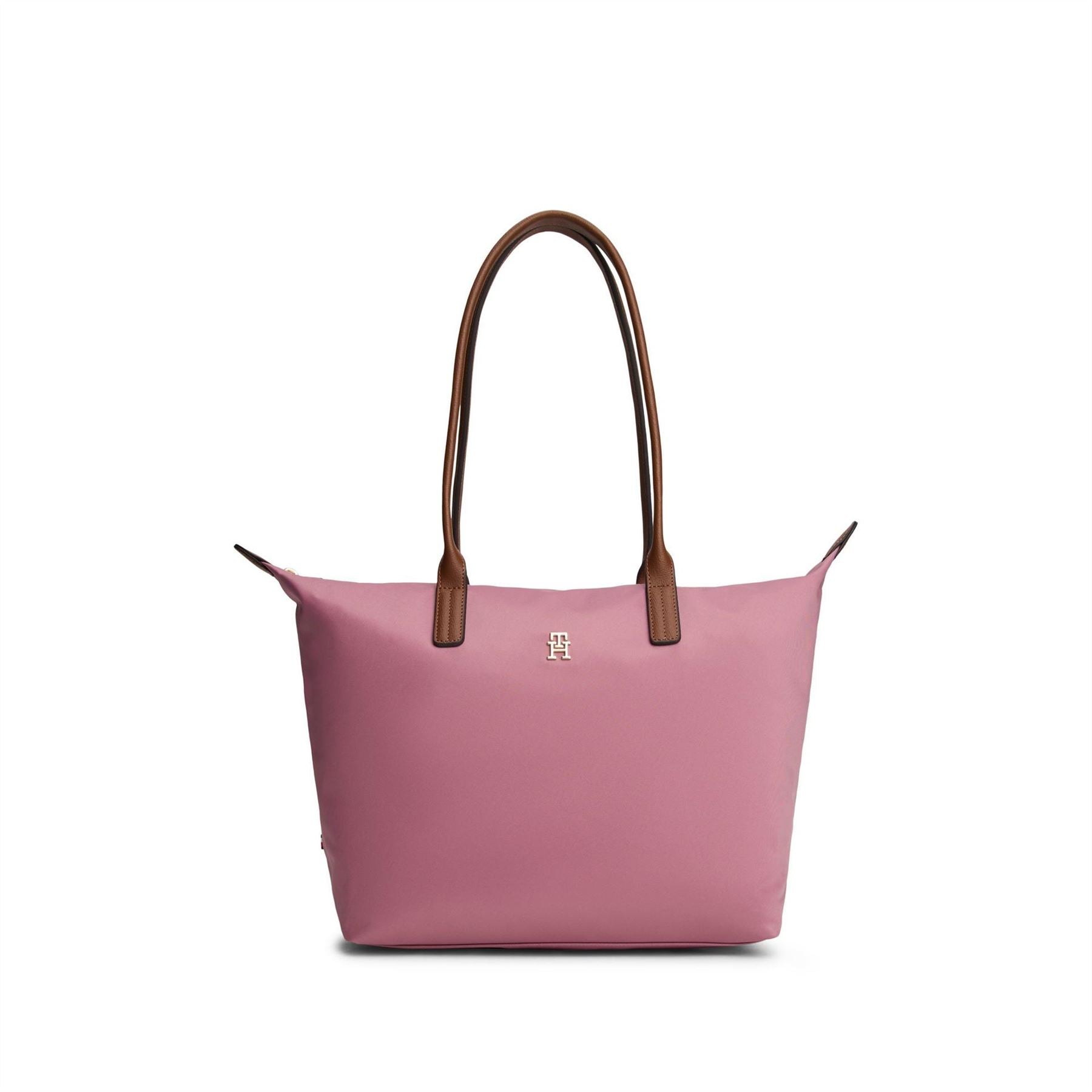 Tommy Hilfiger Popette Trapezoid Shape Tote Bag with Gold Tone Hardware