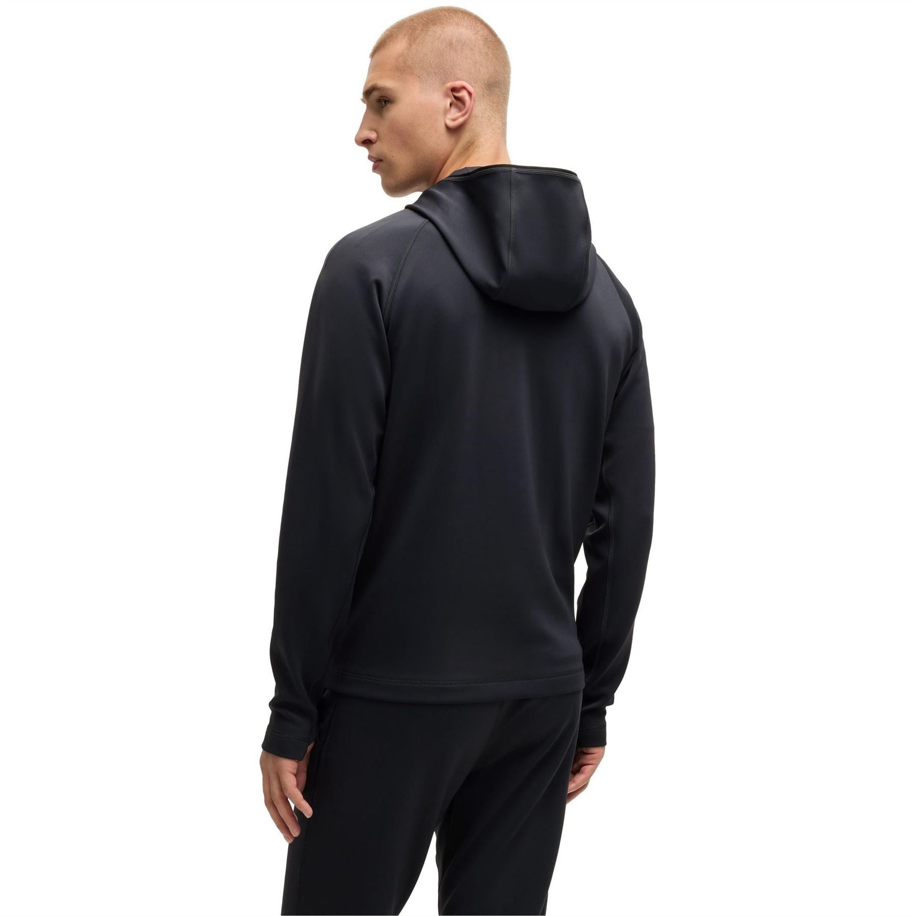 Boss Sicon Active Hooded Raglan Long Sleeve Athletic Top