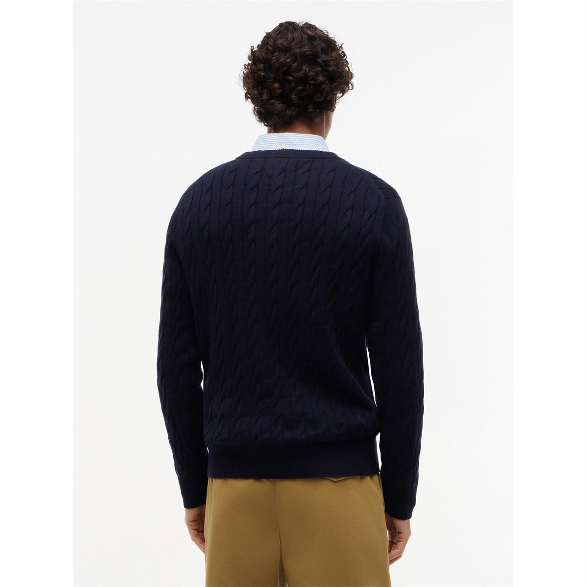Tommy Hilfiger Cable Knit Cotton Crew Neck Jumper