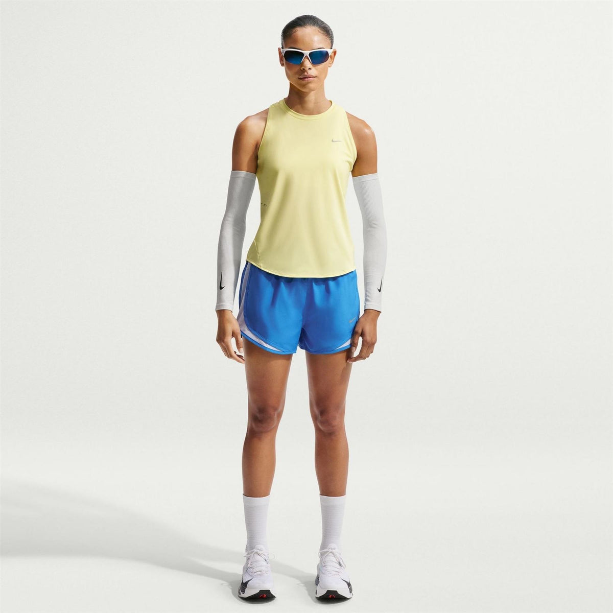 Nike Womens Tempo Dri Fit Mid Rise Brief Lined Running Shorts