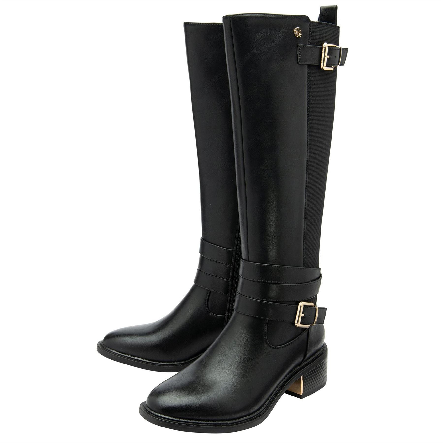 Lotus Shoes Freya Black Knee High Boots